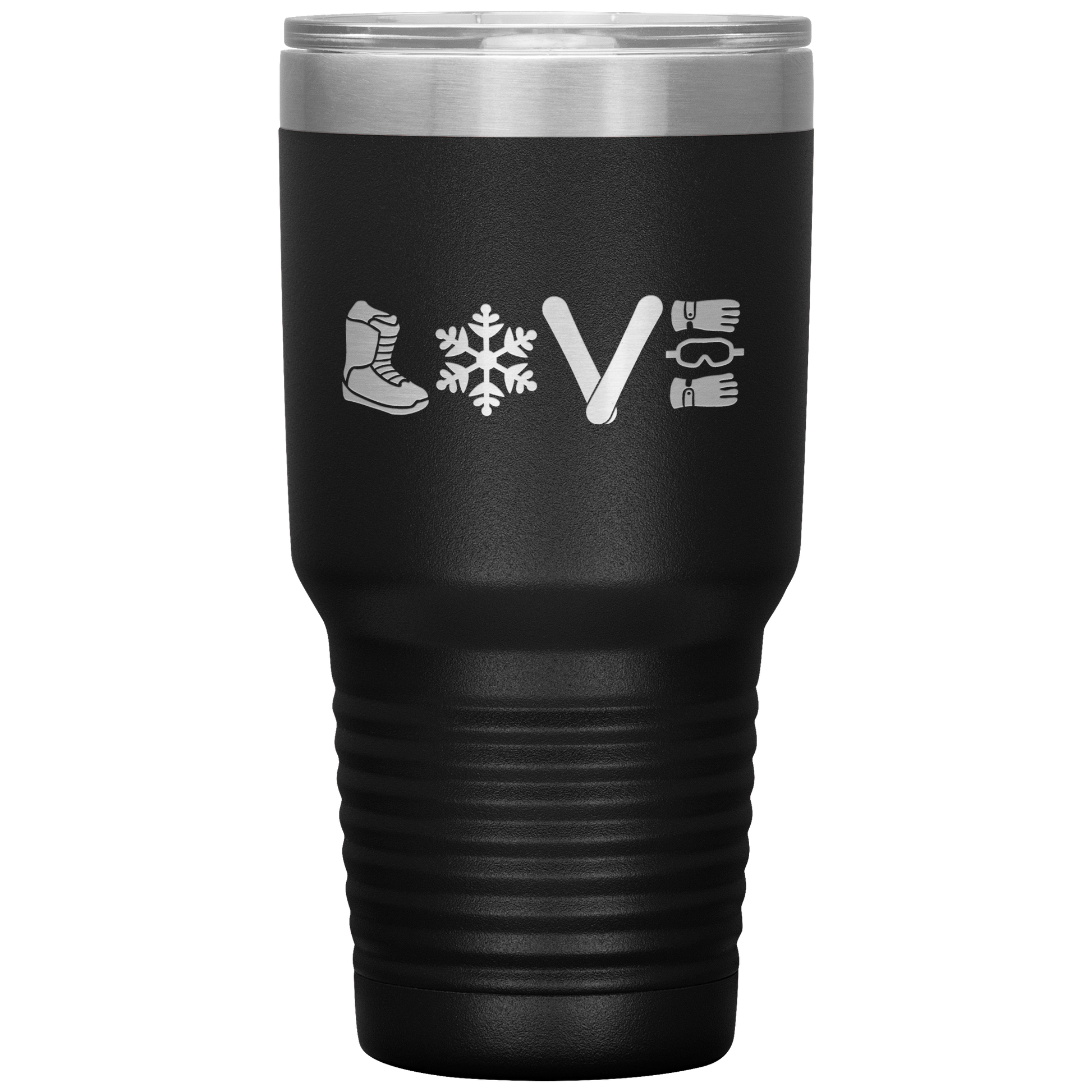 Love Snowboard Symbols 30oz Tumbler - Powderaddicts