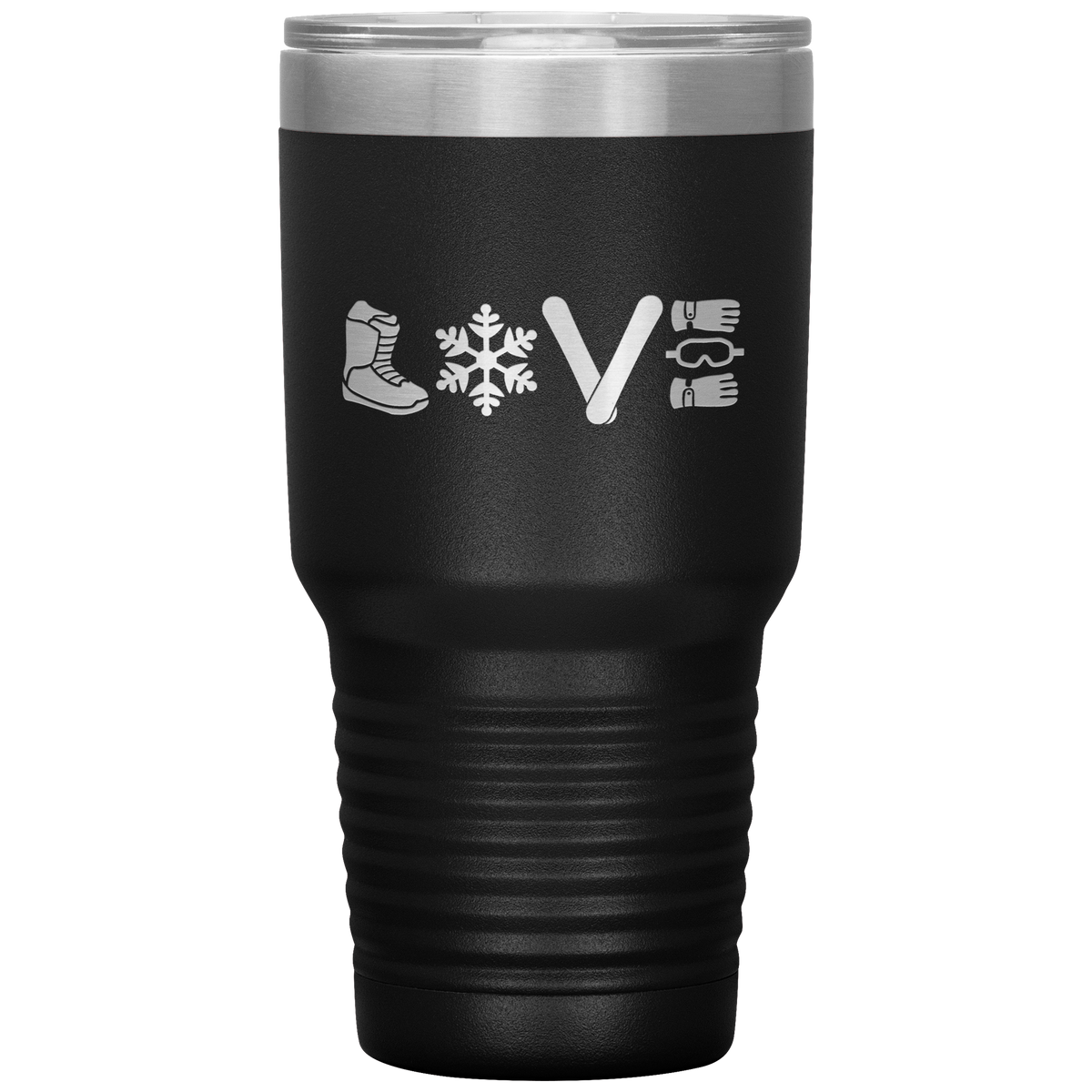 Love Snowboard Symbols 30oz Tumbler - Powderaddicts