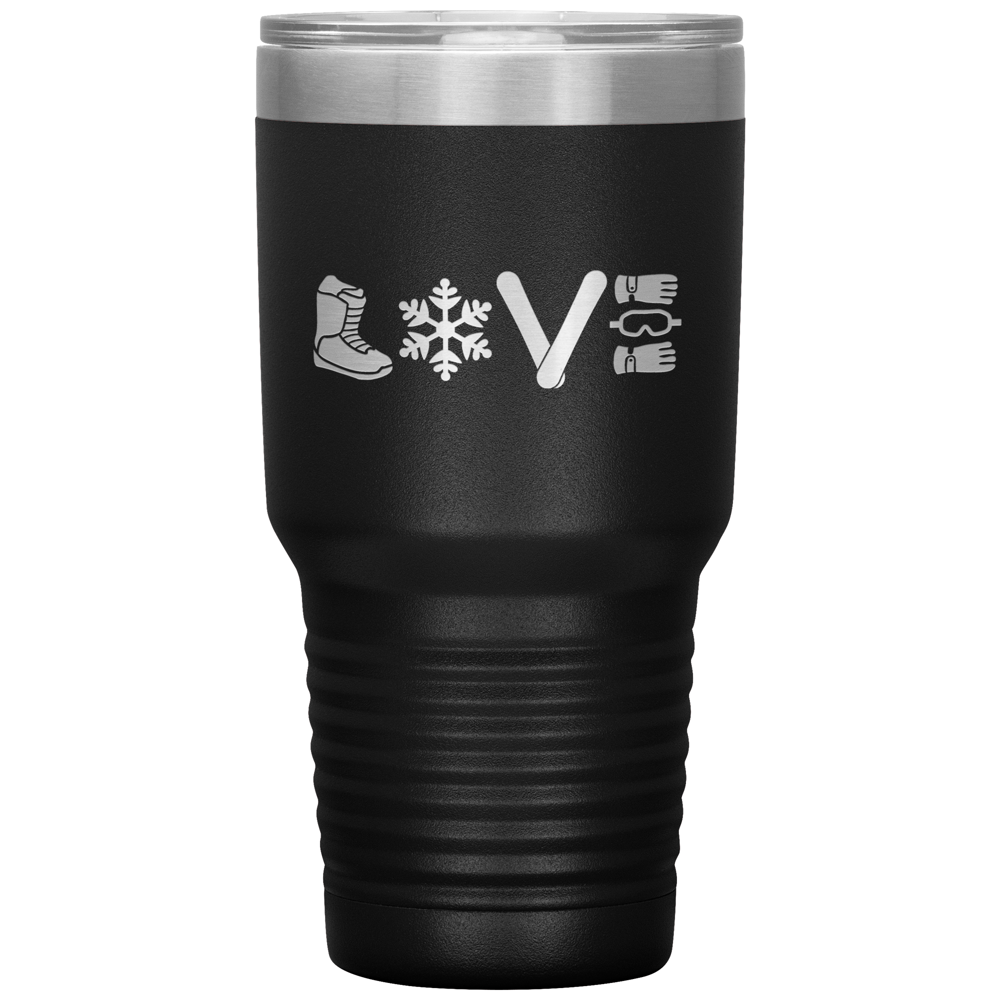 Love Snowboard Symbols 30oz Tumbler - Powderaddicts