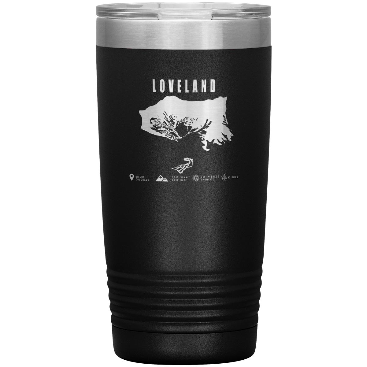 Loveland Colorado Ski Trail Map 20oz Tumbler - Powderaddicts