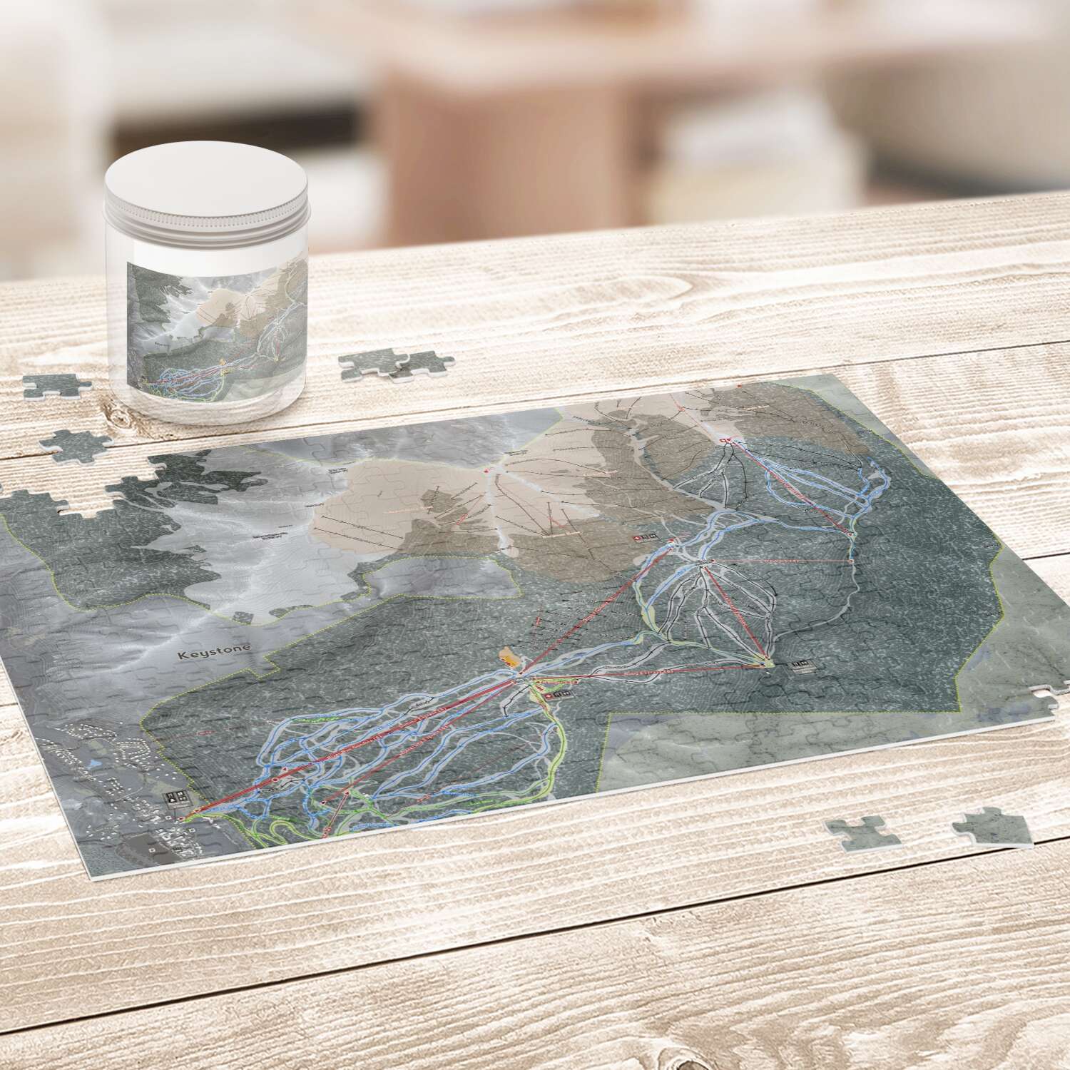 Keystone, Colorado Ski Trail Map Puzzle - Powderaddicts