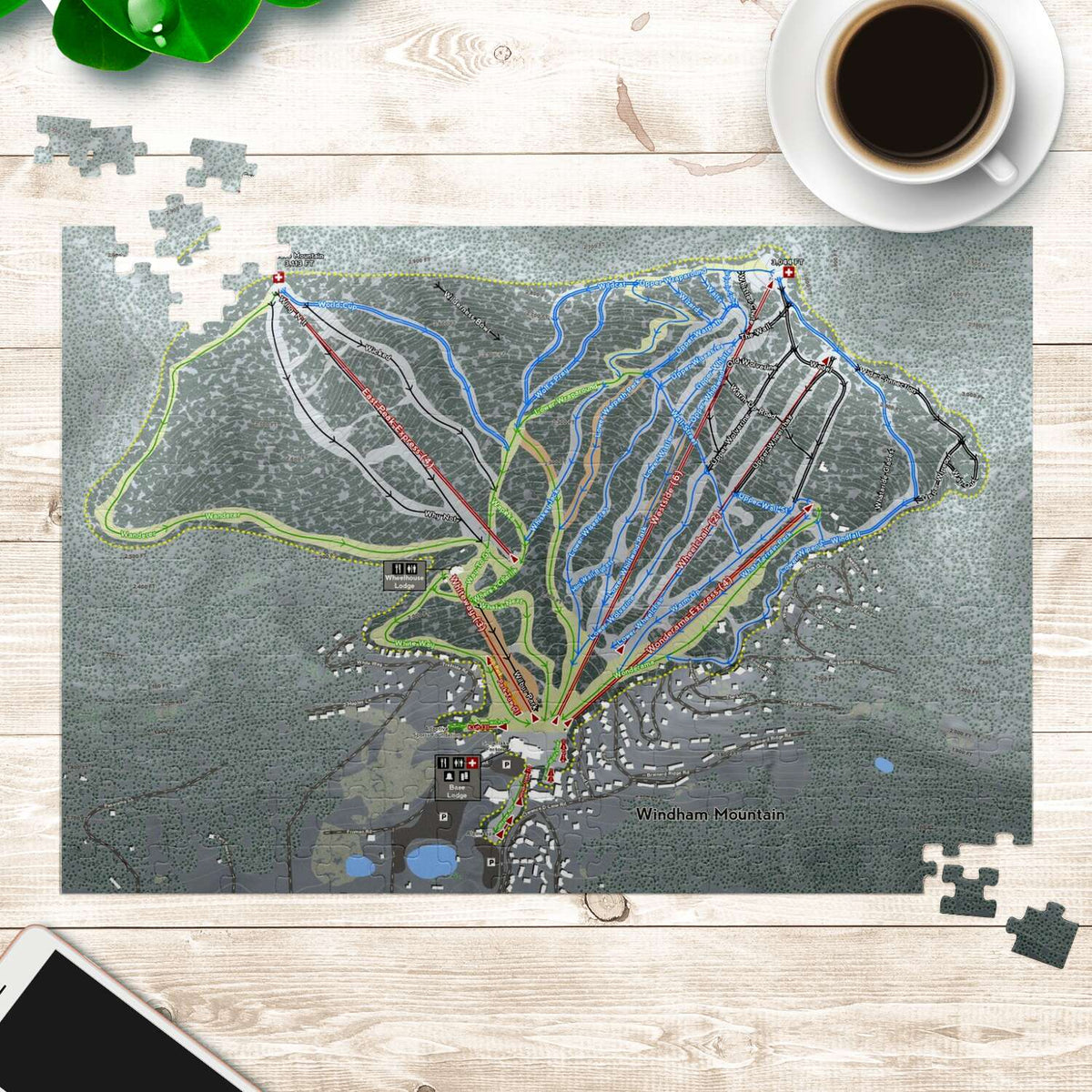 Windham New York Ski Trail Map Puzzles - Powderaddicts