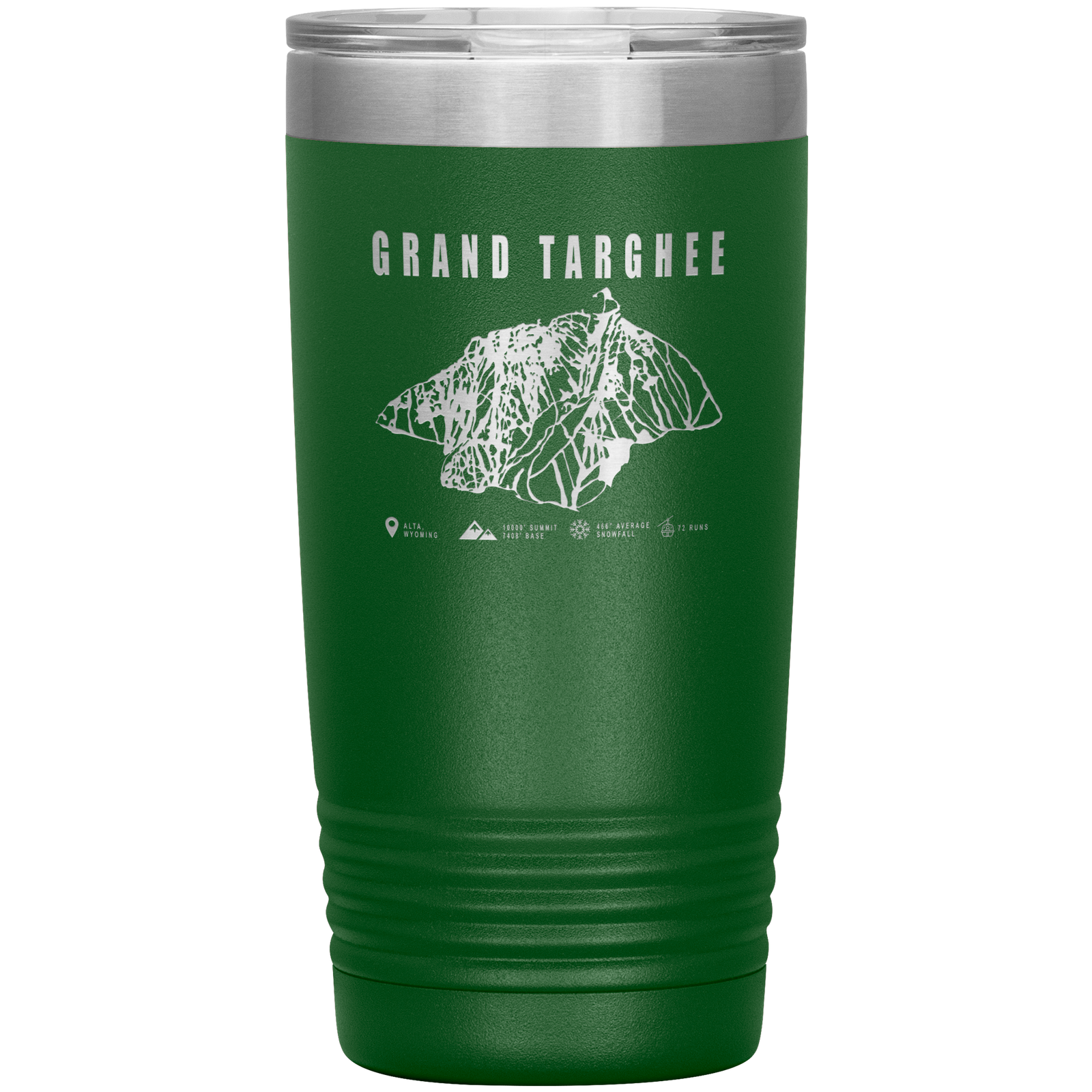 Grand Targhee Wyoming Ski Trail Map 20oz Tumbler - Powderaddicts