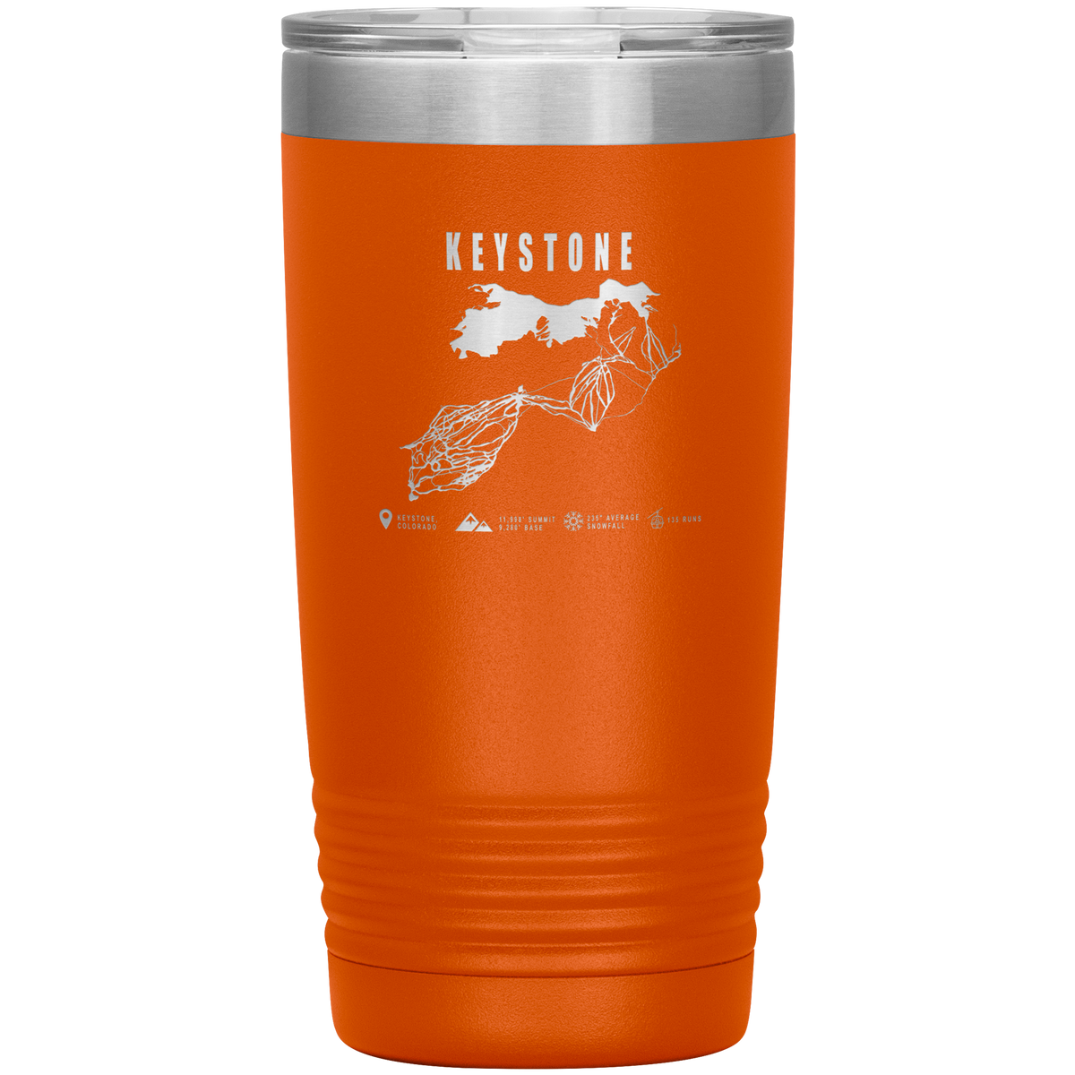 Keystone Colorado Ski Trail Map 20oz Tumbler - Powderaddicts