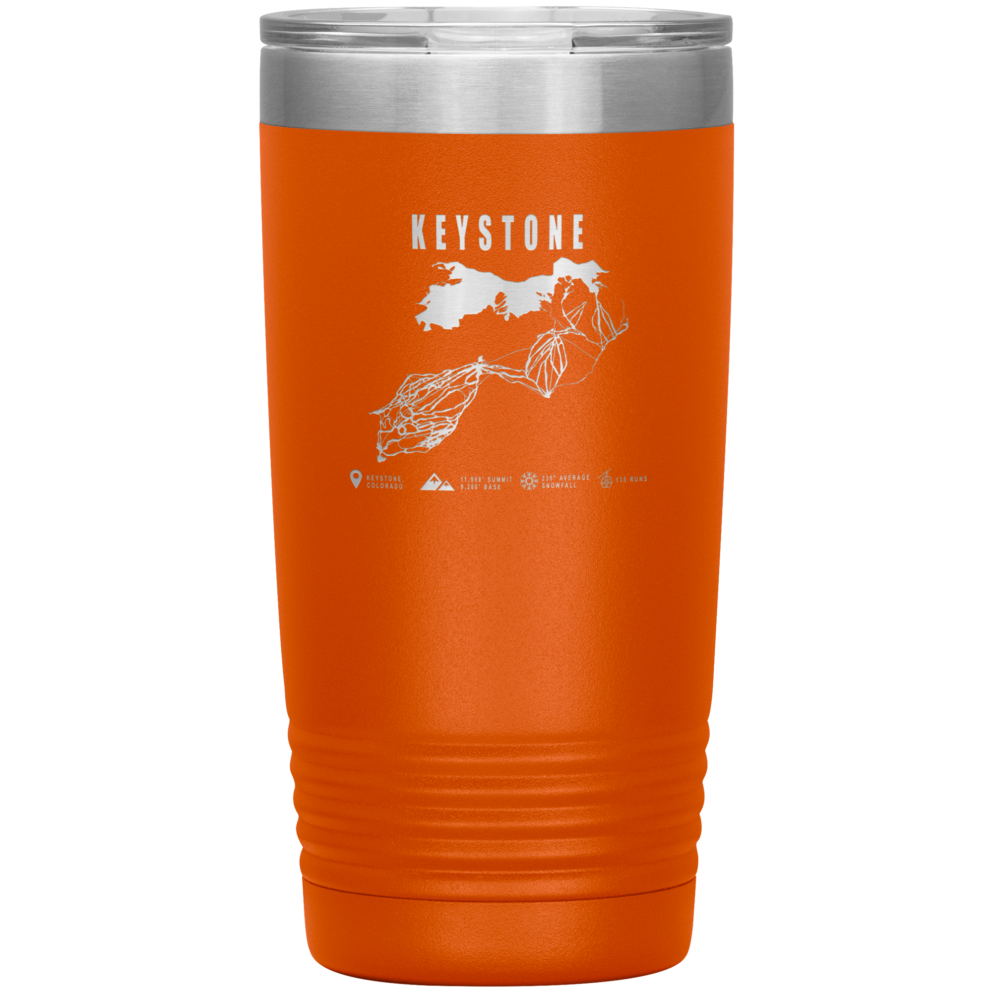 Keystone Colorado Ski Trail Map 20oz Tumbler - Powderaddicts