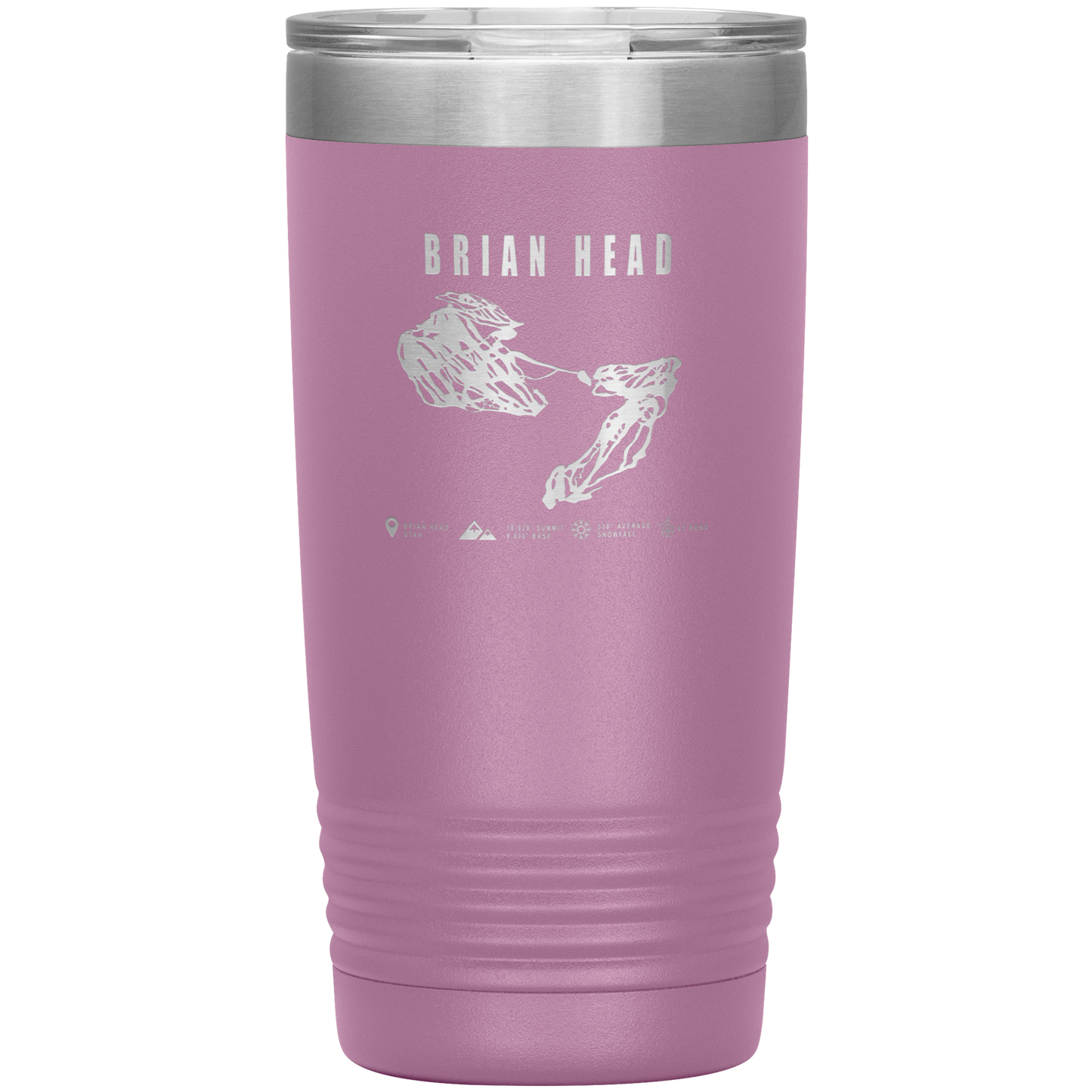 Brian Head,Utah Ski Trail Map 20oz Tumbler - Powderaddicts