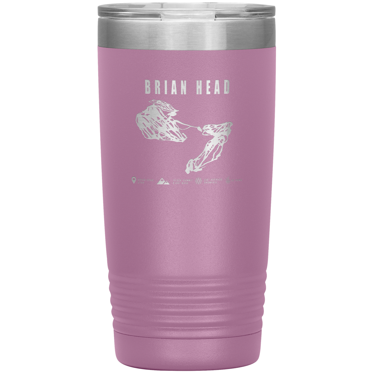 Brian Head,Utah Ski Trail Map 20oz Tumbler - Powderaddicts