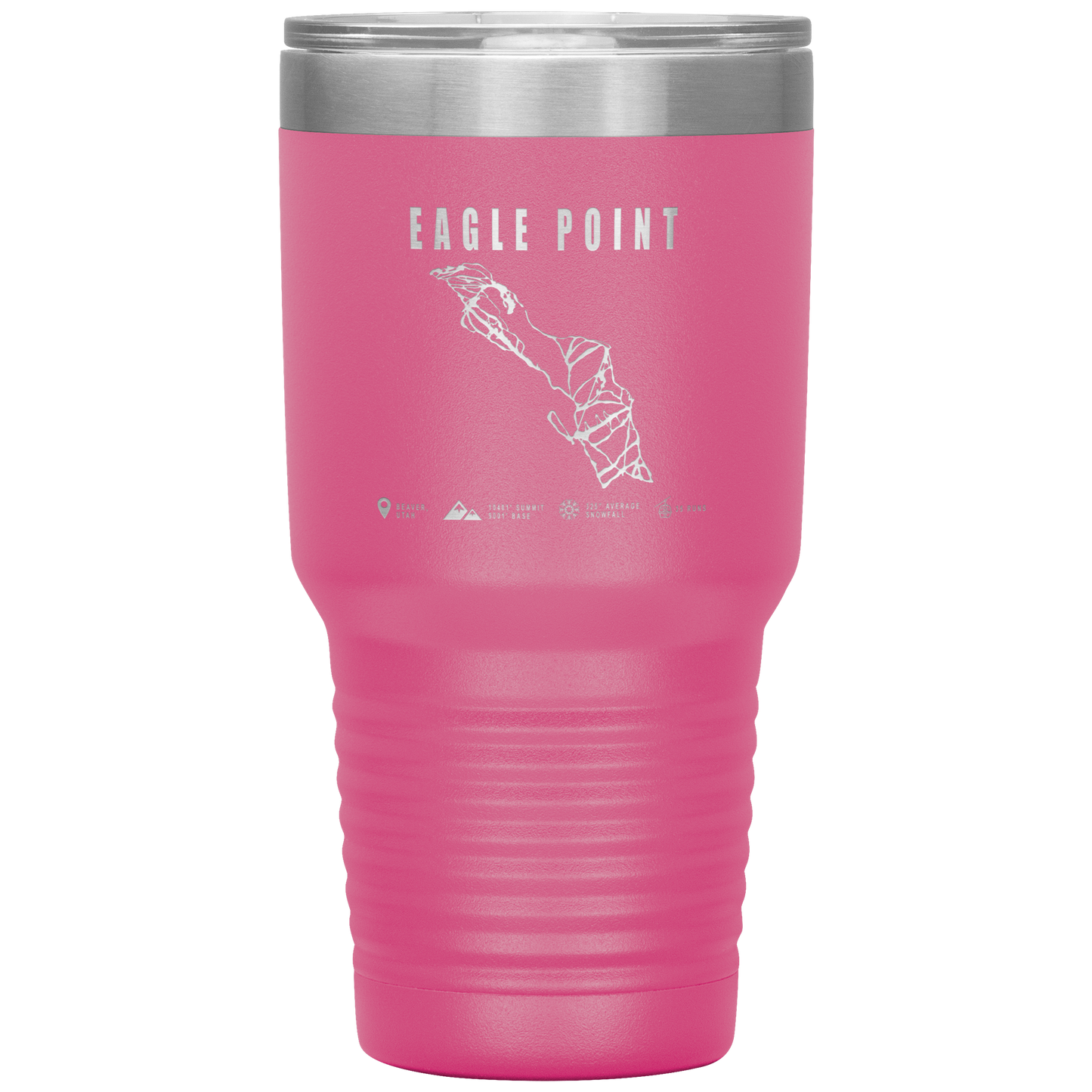 Eagle Point,Utah Ski Trail Map 30oz Tumbler - Powderaddicts