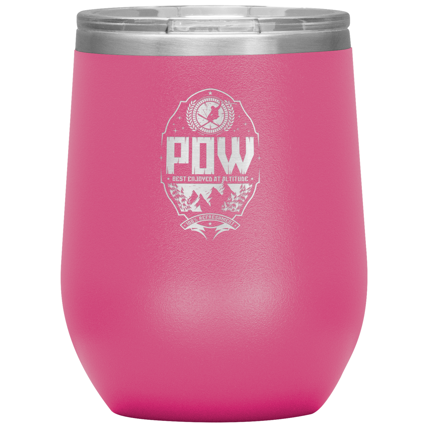 Pow Best Enjoyed At Altitude Wine 12oz Tumbler - Powderaddicts