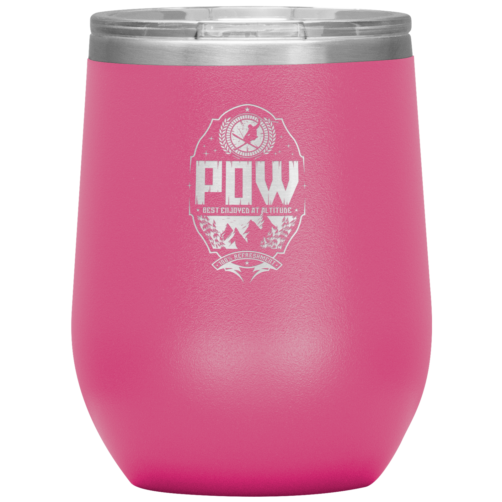 Pow Best Enjoyed At Altitude Wine 12oz Tumbler - Powderaddicts