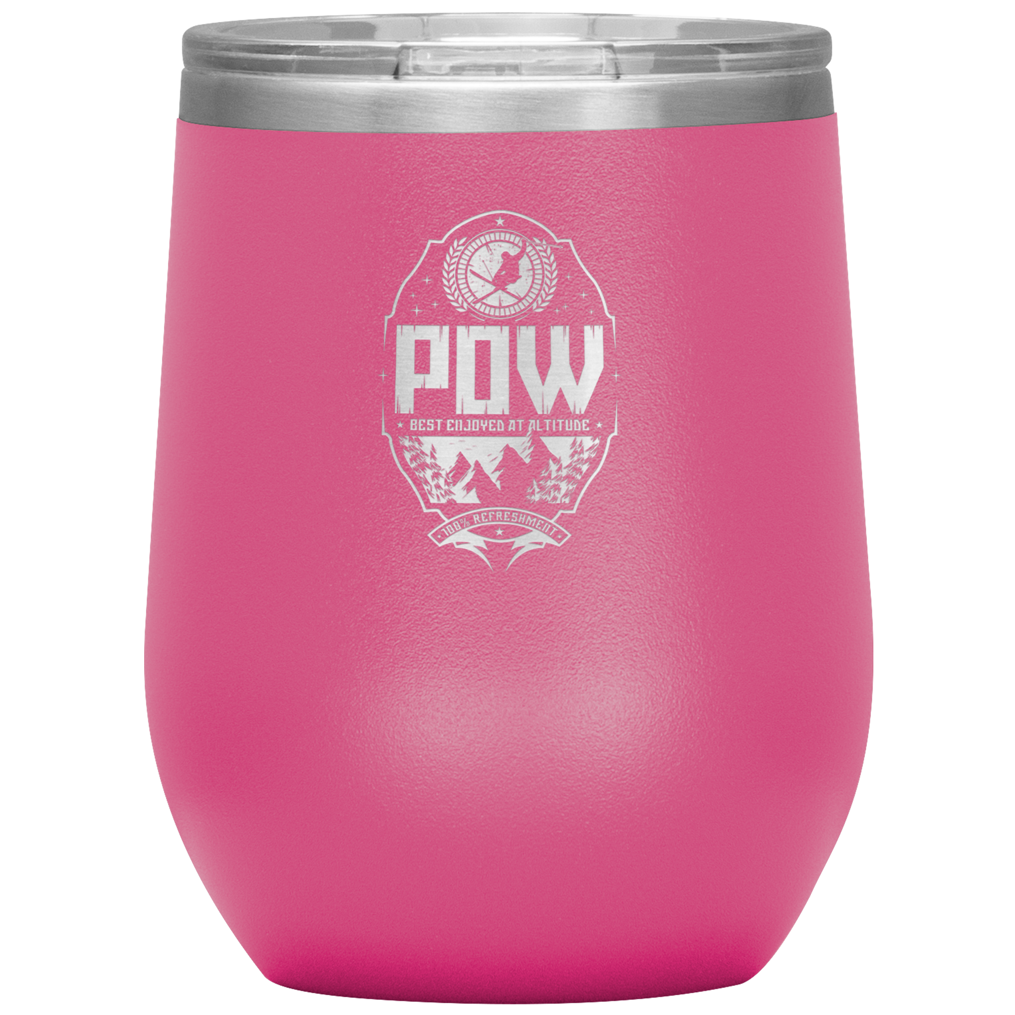 Pow Best Enjoyed At Altitude Wine 12oz Tumbler - Powderaddicts