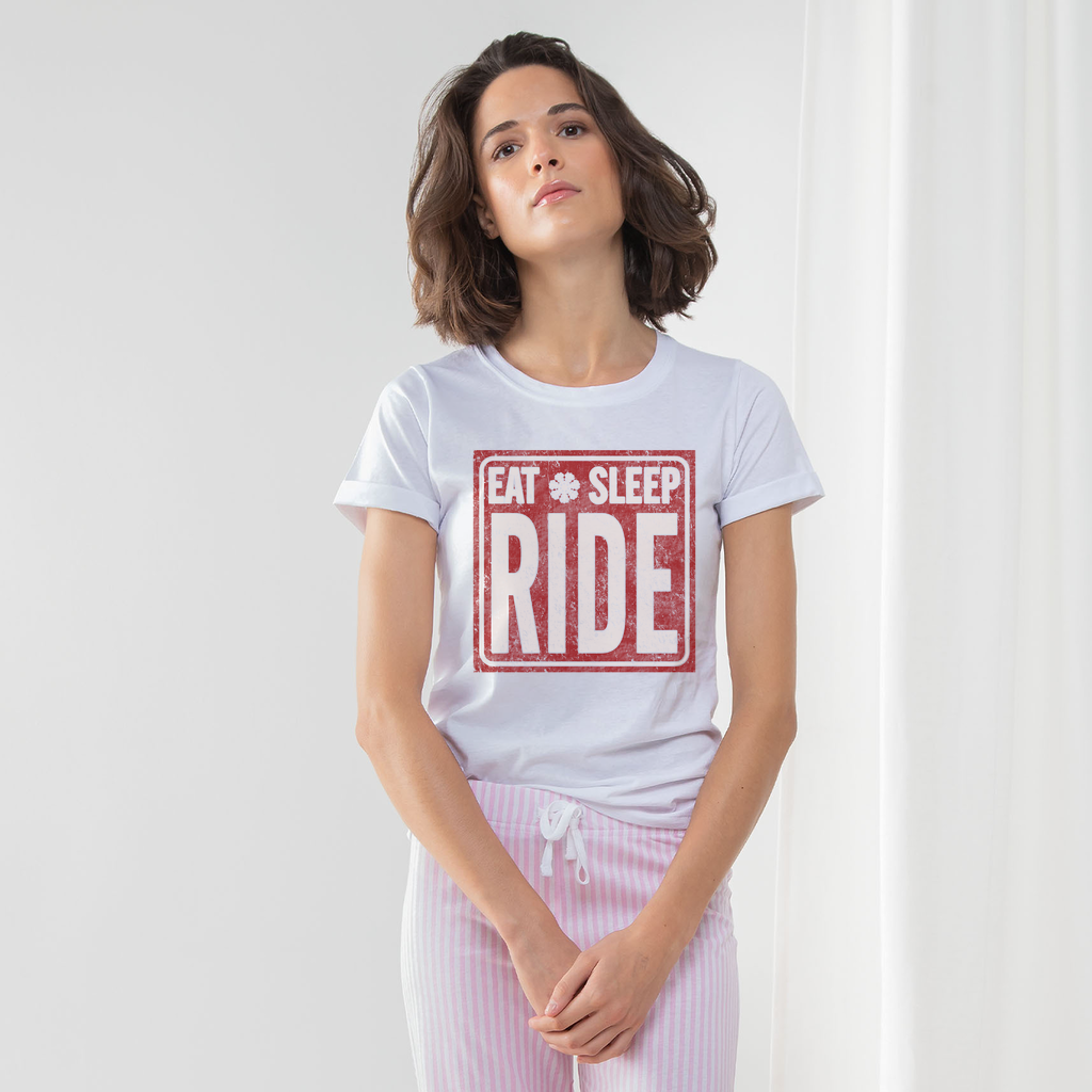 Eat Sleep Snowboard Ride Like A Girl Pajama Set - Powderaddicts
