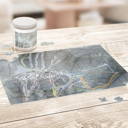 Mt Spokane Washington Ski Map Resort Puzzle - Powderaddicts