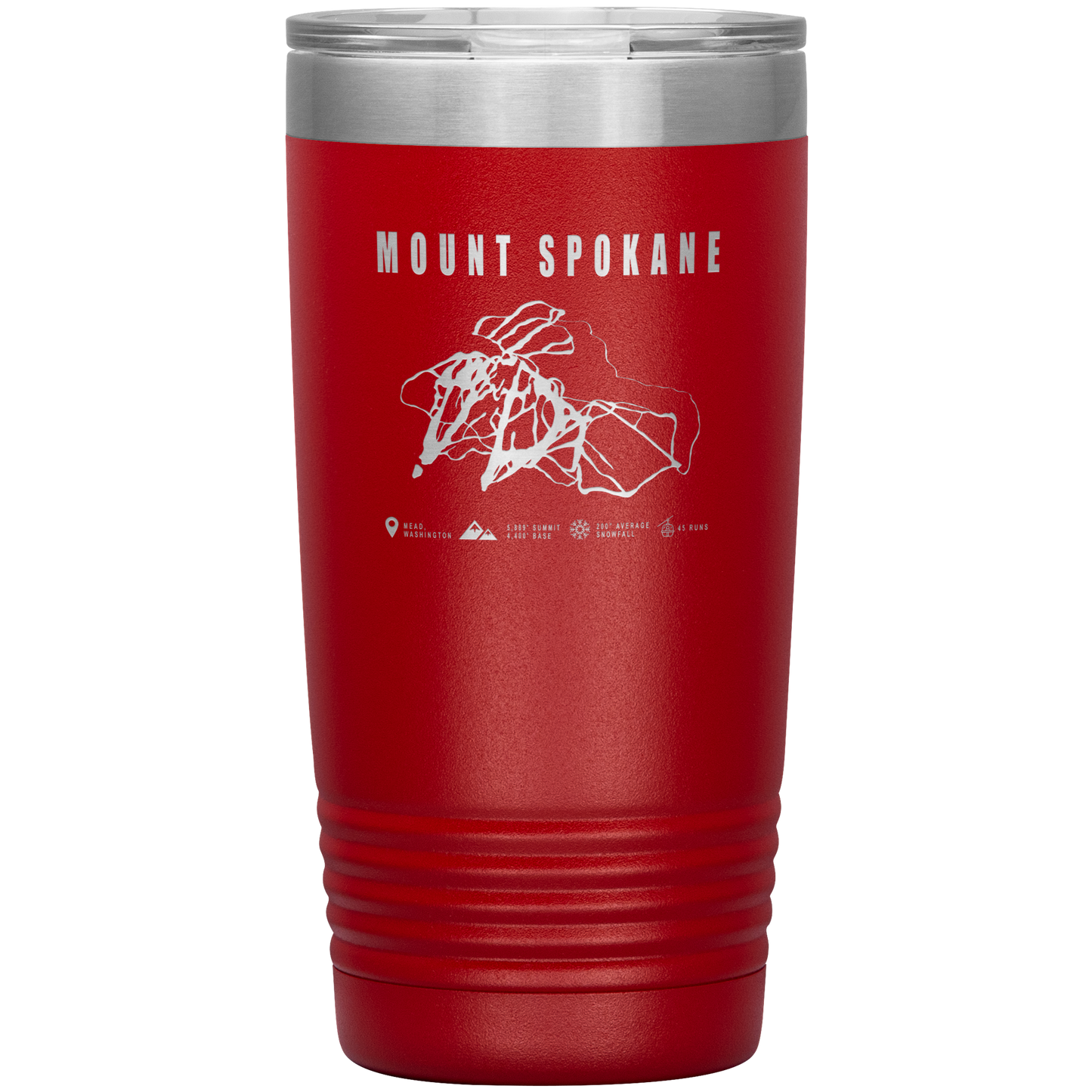 Stevens Pass, Washington Ski Trail Map 20oz Tumbler - Powderaddicts