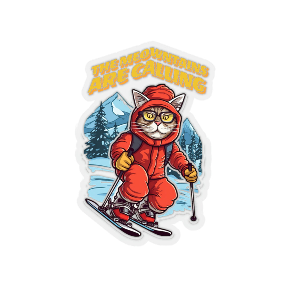 The Meownatins Are Calling Kiss-Cut Stickers