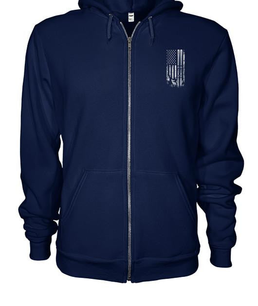 USA Ski Flag Zip Hoodies - Powderaddicts