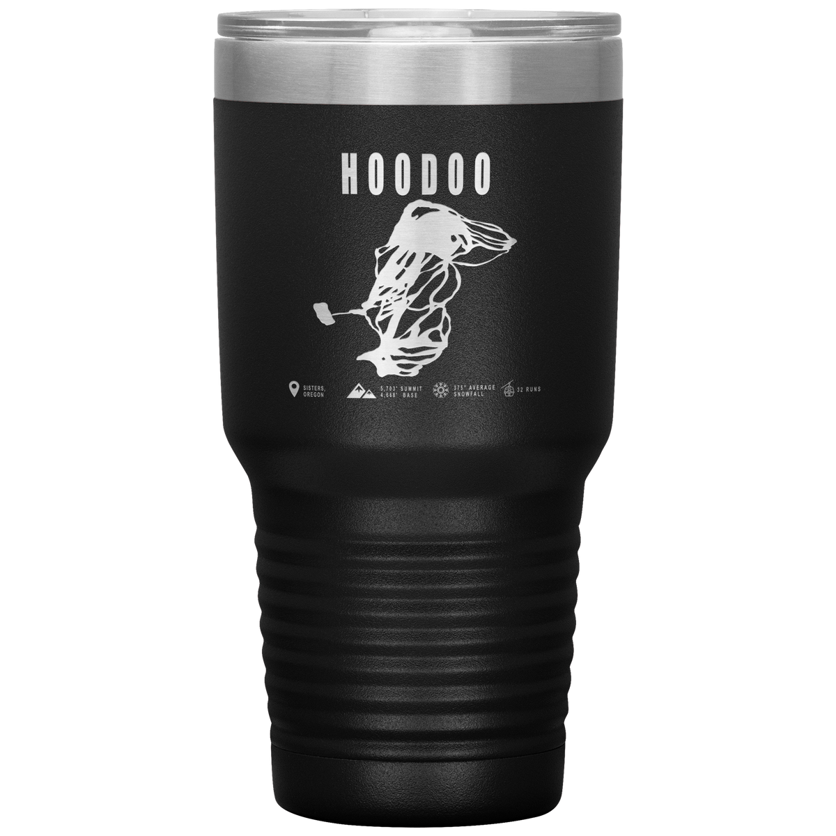Hoodoo, Oregon Ski Trail Map 30oz Tumbler - Powderaddicts