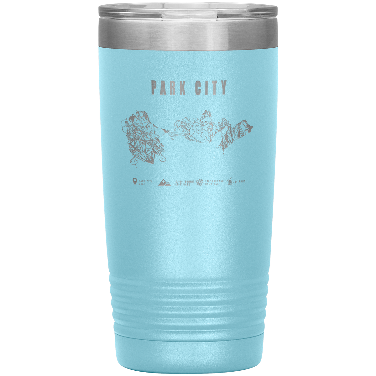 Park city,Utah Ski Trail Map 20oz Tumbler - Powderaddicts