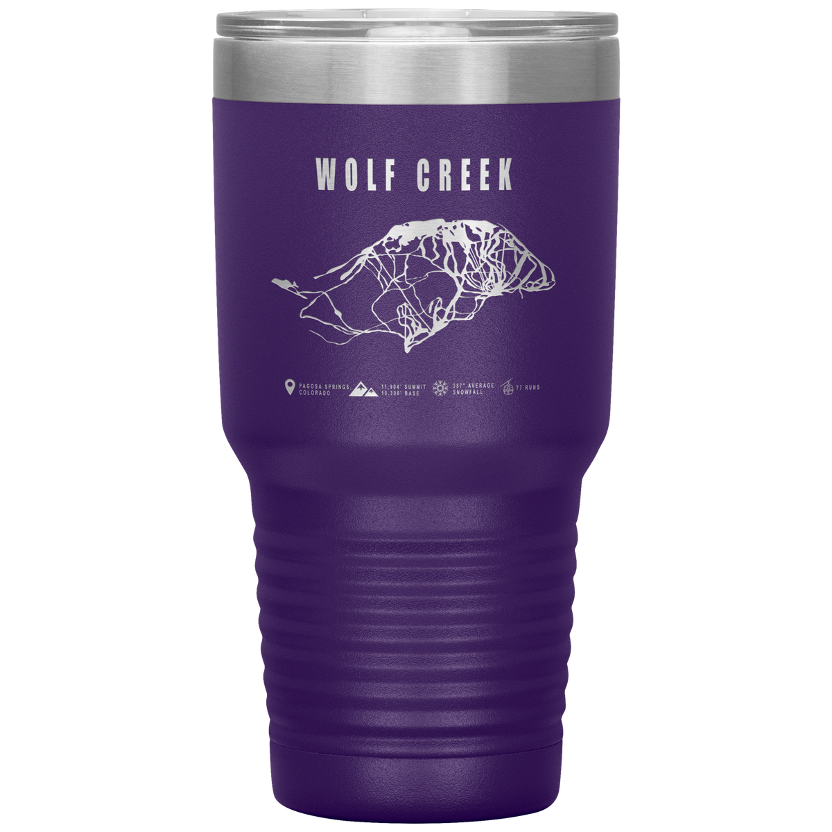 Wolf Creek Colorado Ski Trail Map 30oz Tumbler - Powderaddicts