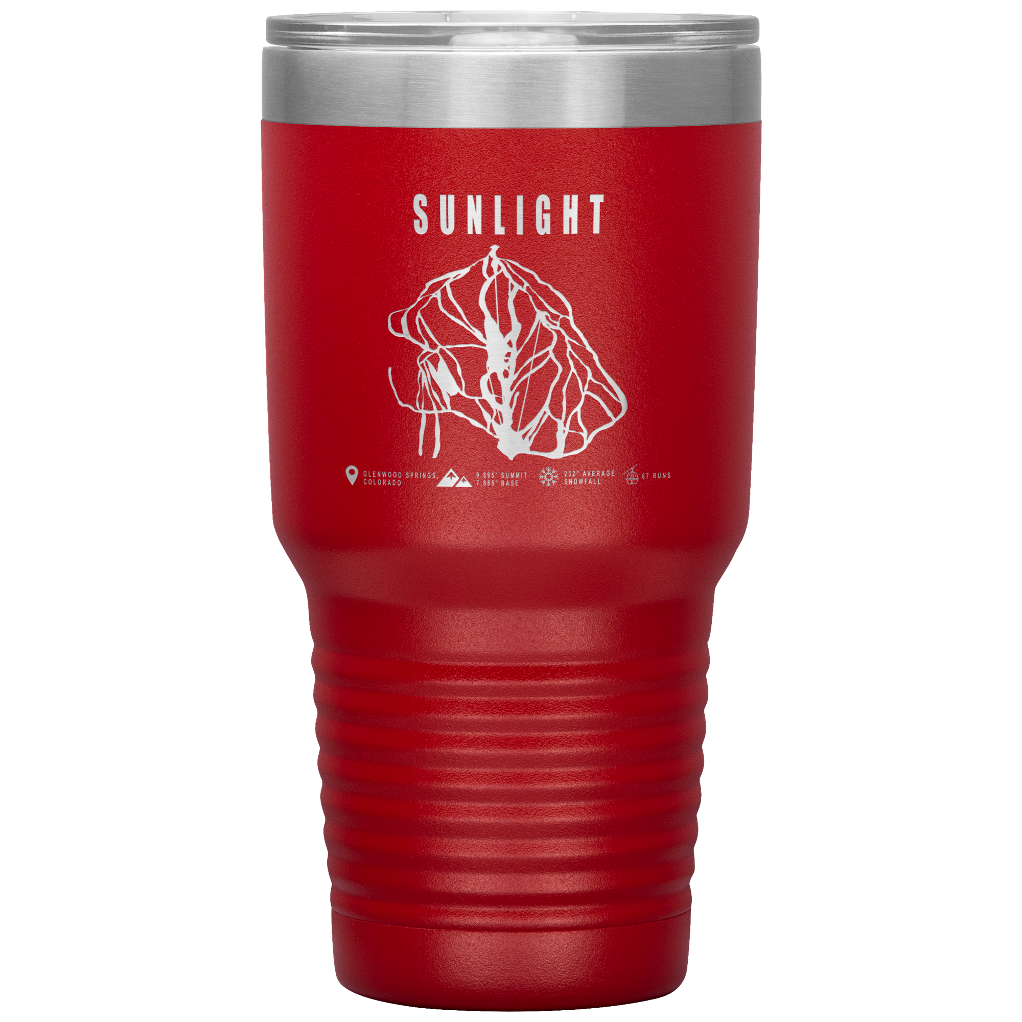 Sunlight Colorado Ski Trail Map 30oz Tumbler - Powderaddicts