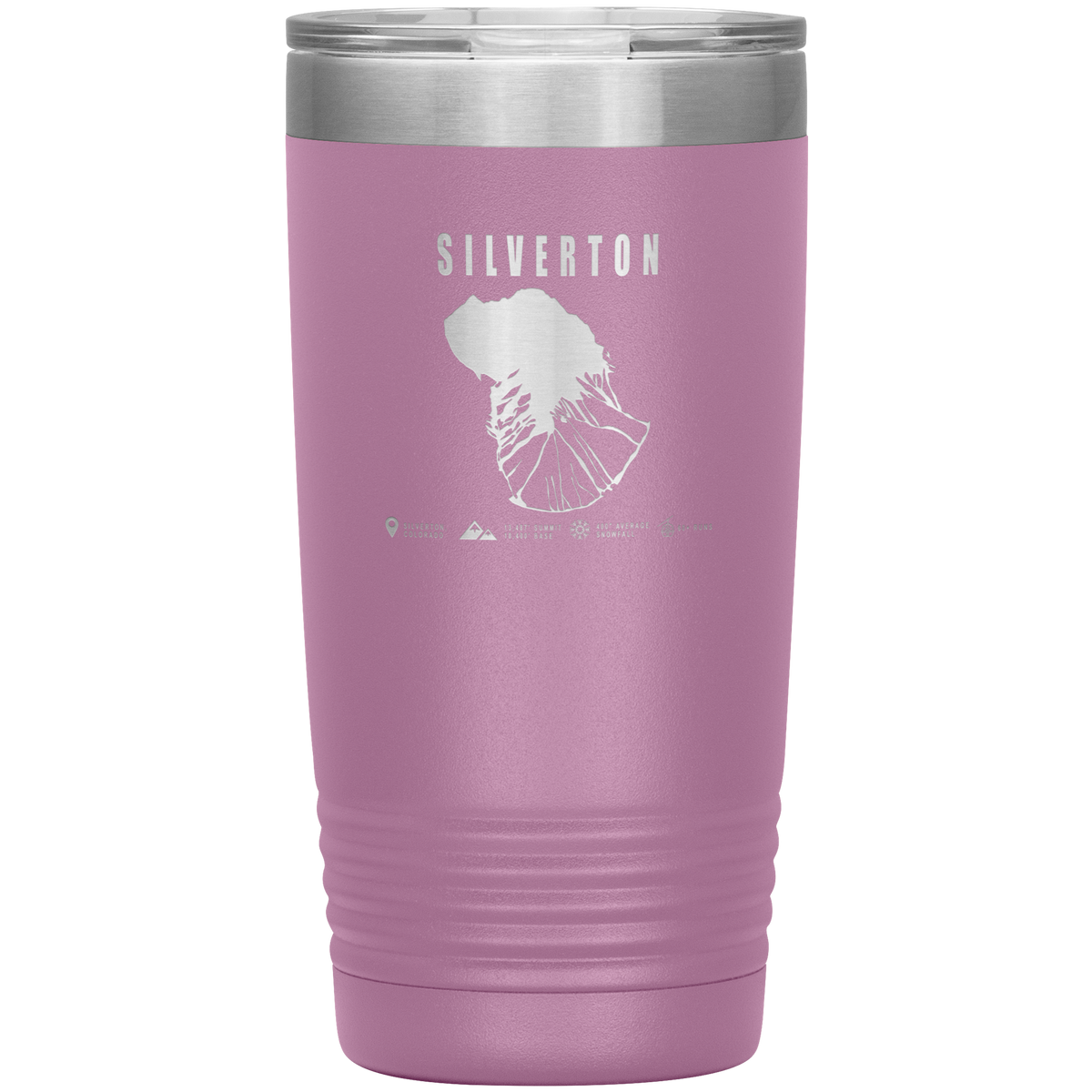 Silverton Colorado Ski Trail Map 20oz Tumbler - Powderaddicts