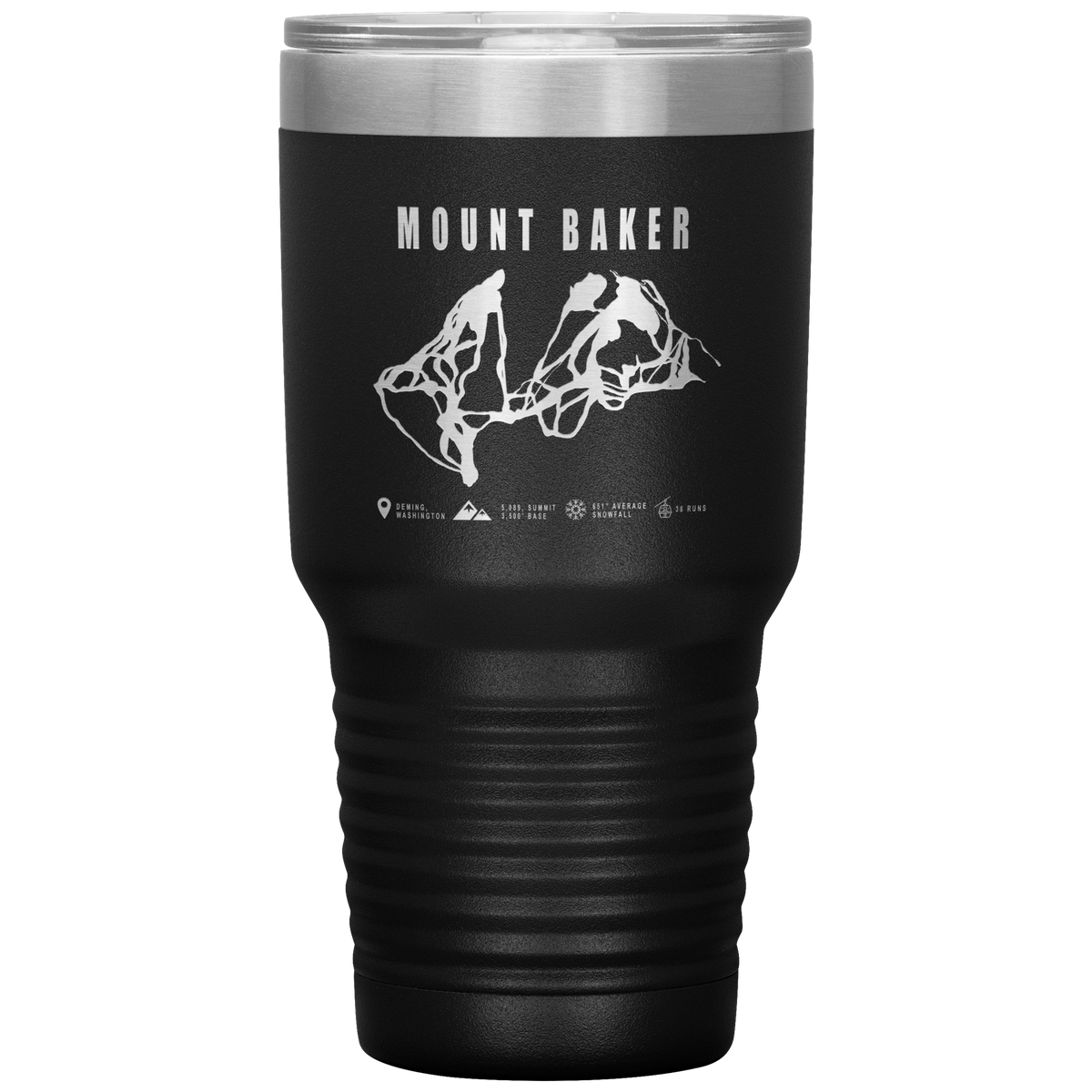 Mount Baker, Washington Ski Trail Map 30oz Tumbler