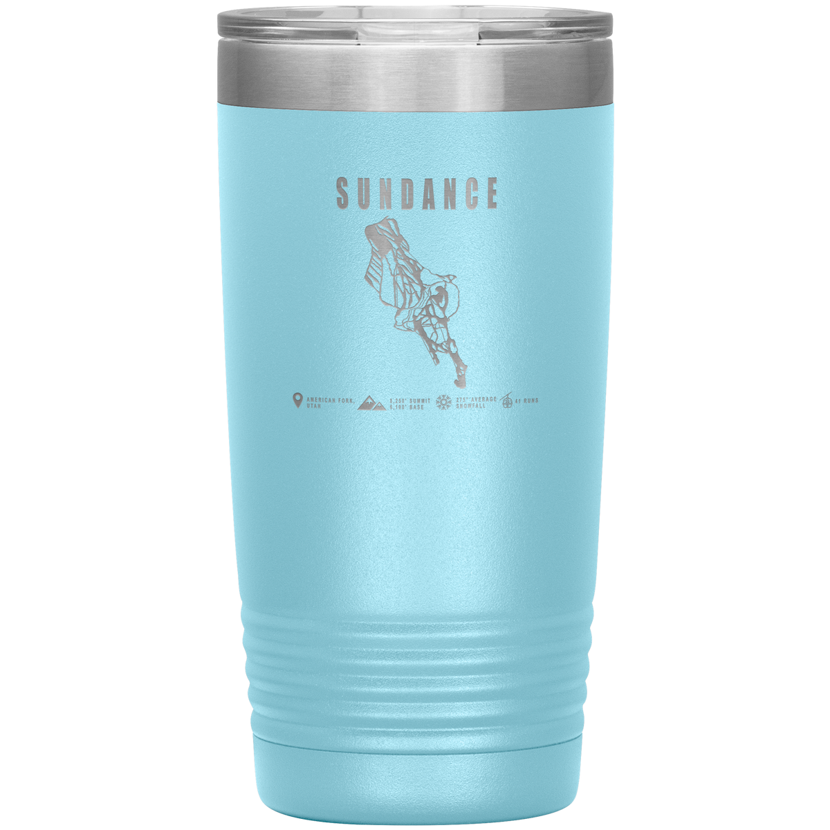 Sundance,Utah Ski Trail Map 20oz Tumbler - Powderaddicts