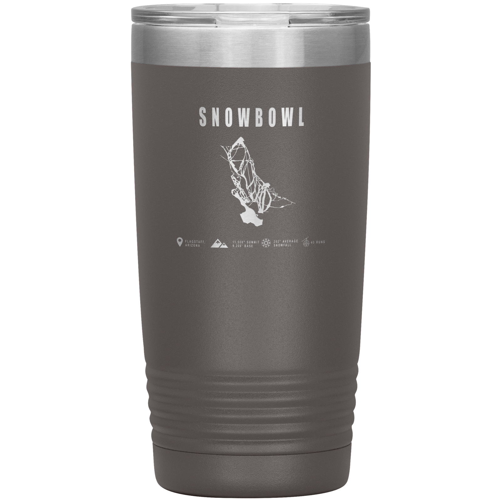 Snowbowl, Arizona Ski Trail Map 20oz Tumbler - Powderaddicts