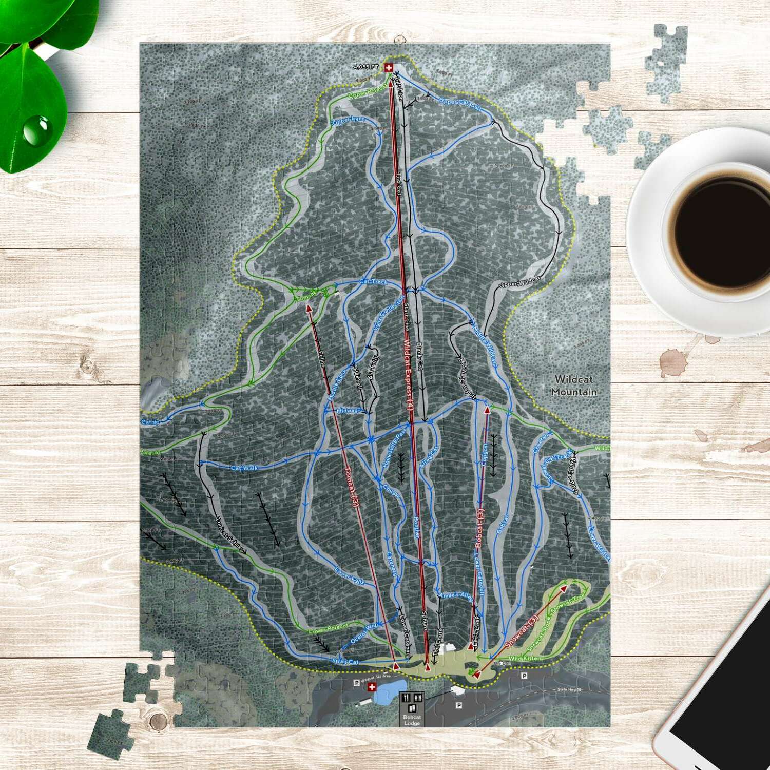Wildcat Mountain, New Hampshire Ski Trail Map Puzzles - Powderaddicts