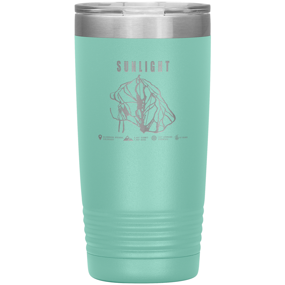 Sunlight Colorado Ski Trail Map 20oz Tumbler - Powderaddicts