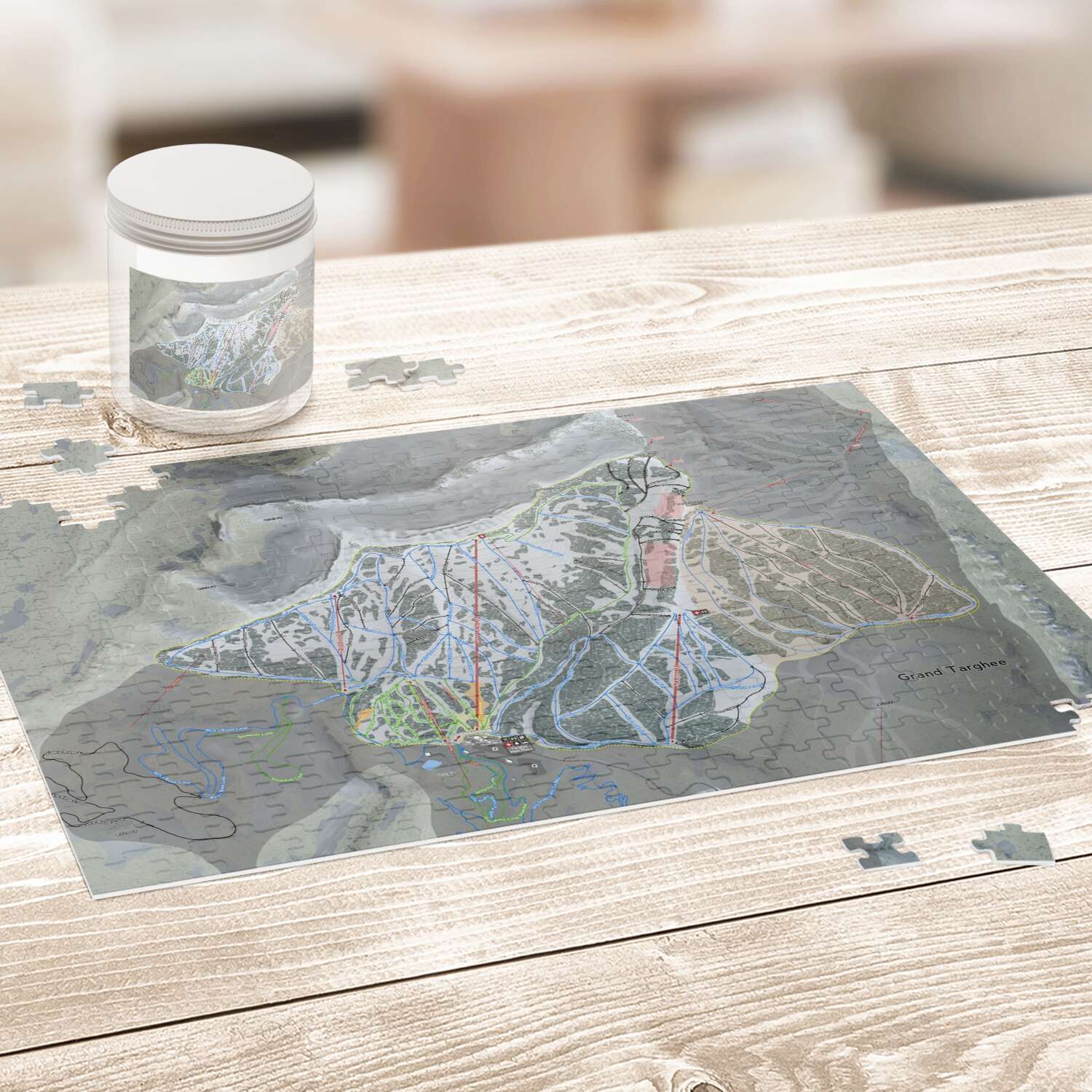 Grand Targhee Wyoming Ski Trail Map Puzzle - Powderaddicts