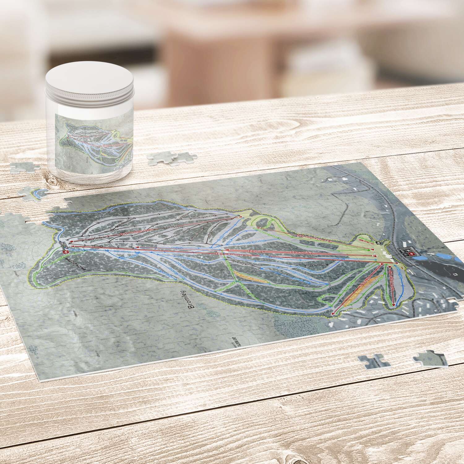 Bromley, Vermont Ski Trail Map Puzzle - Powderaddicts