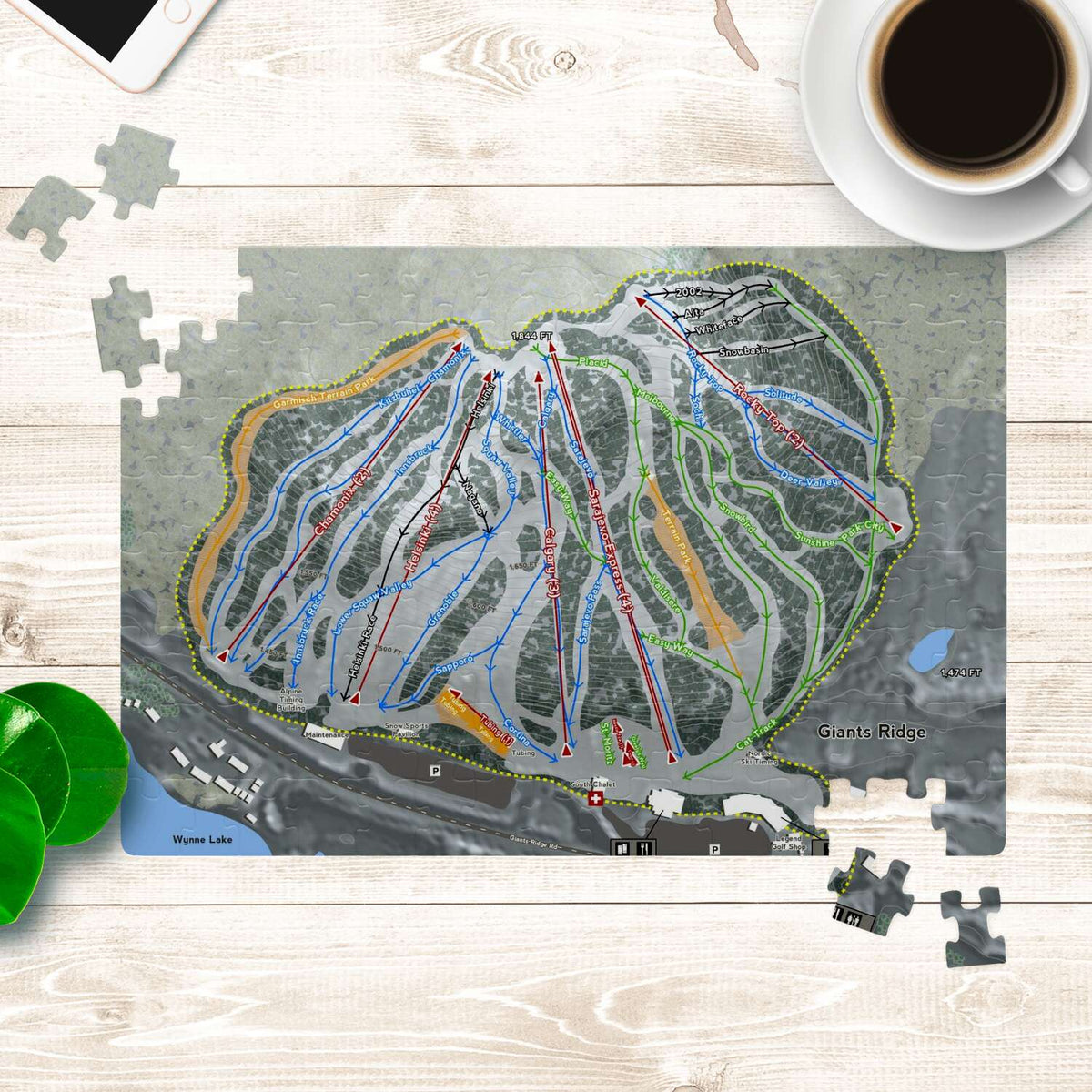 Giants Ridge Minnesota Ski Trail Map Puzzles - Powderaddicts