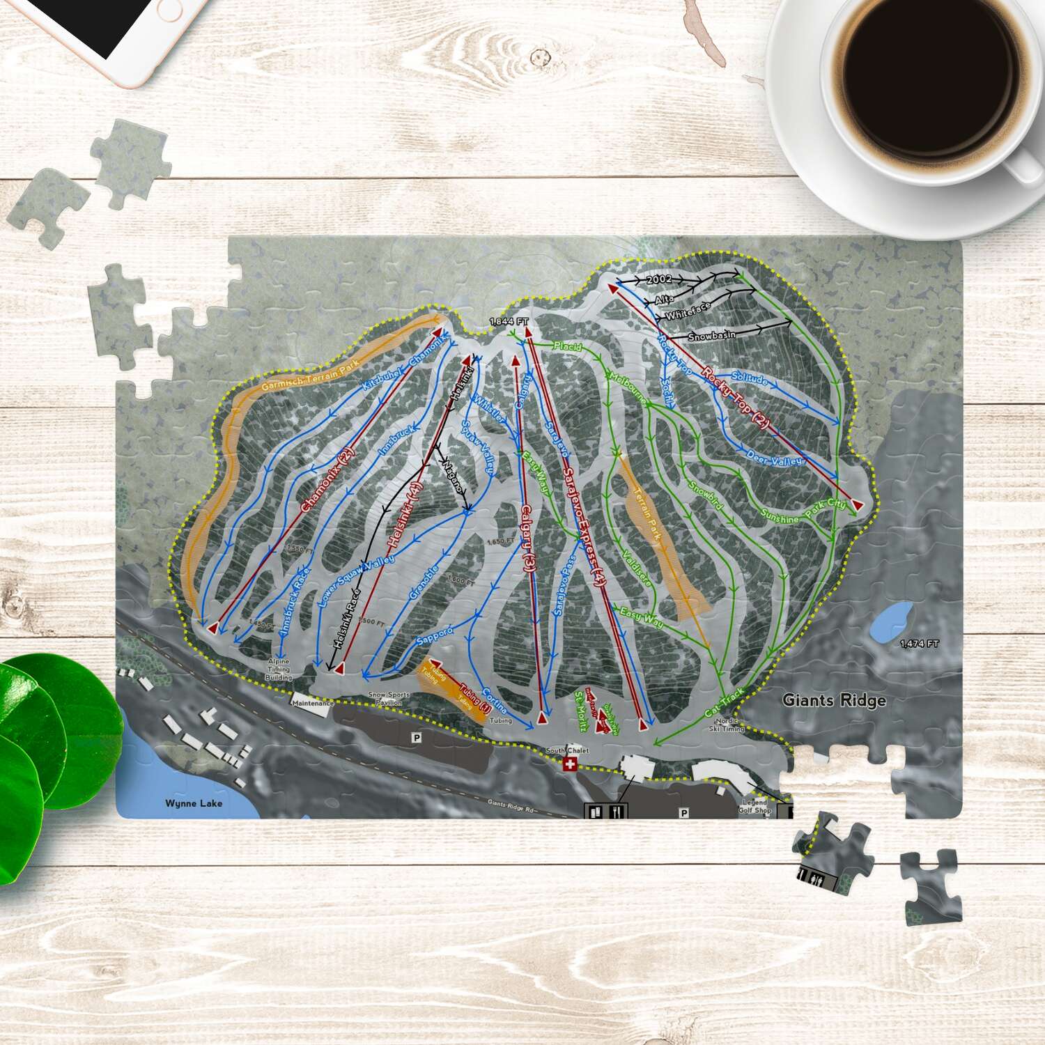 Giants Ridge Minnesota Ski Trail Map Puzzles - Powderaddicts