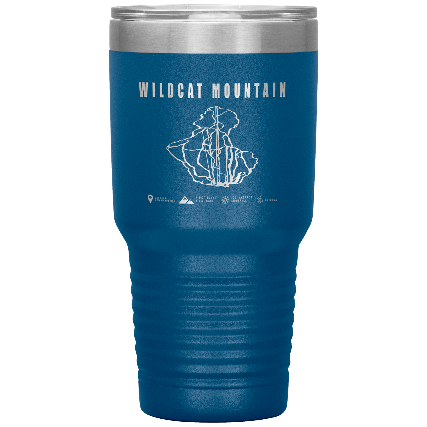 Wildcat Mountain, New Hampshire Ski Trail Map 30oz Tumbler - Powderaddicts