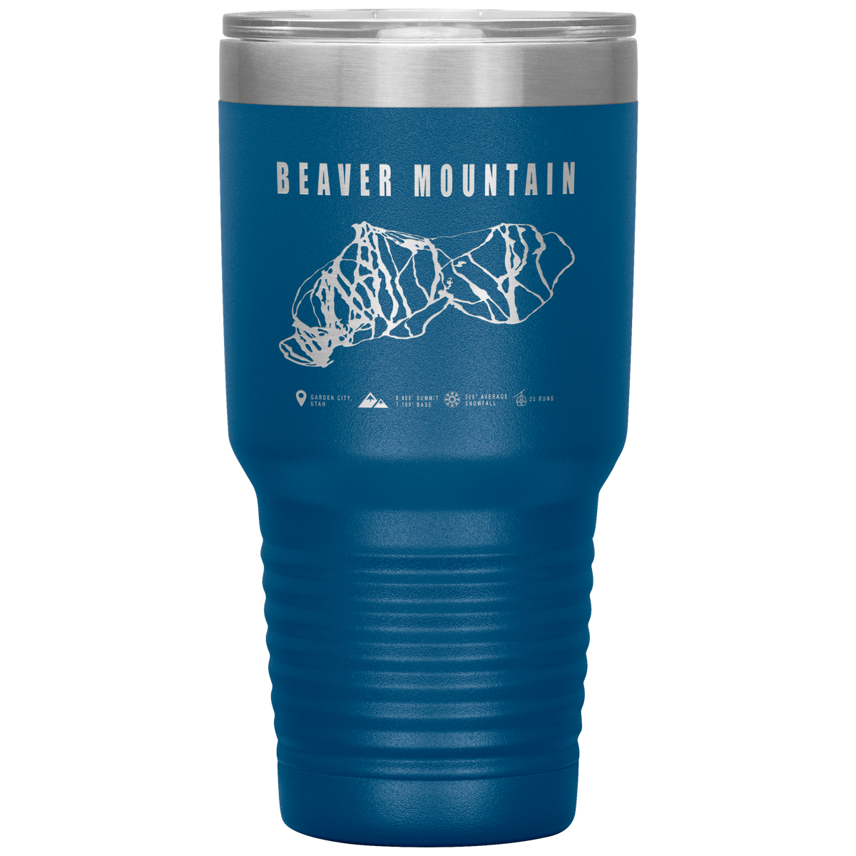Brian Head,Utah Ski Trail Map 30oz Tumbler - Powderaddicts
