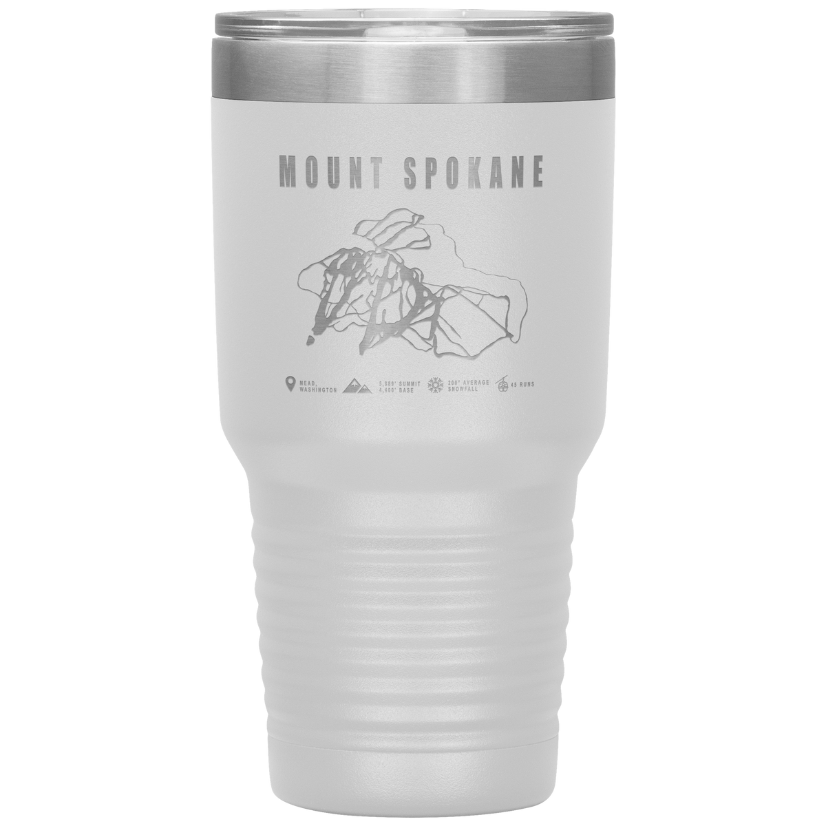 Stevens Pass, Washington Ski Trail Map 30oz Tumbler - Powderaddicts