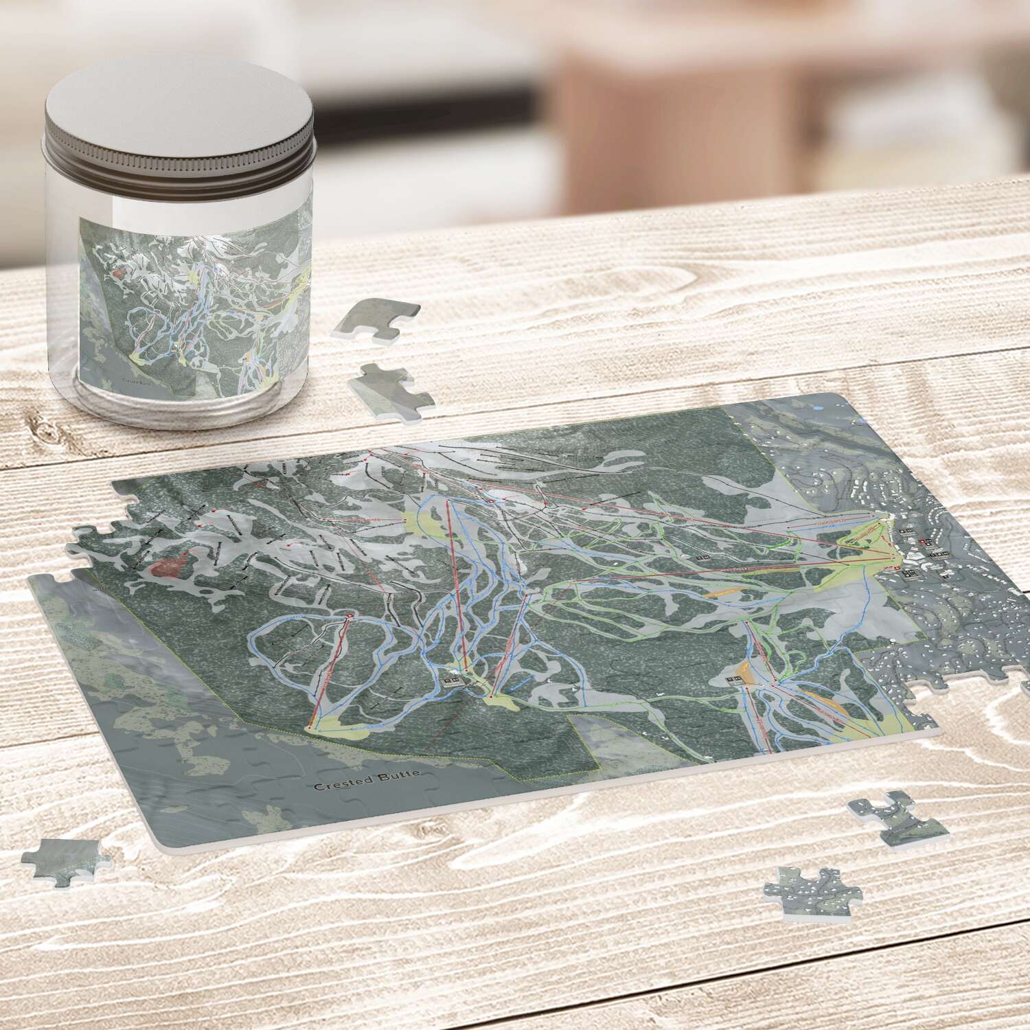 Crested Butte, Colorado Ski Trail Map Puzzles - Powderaddicts