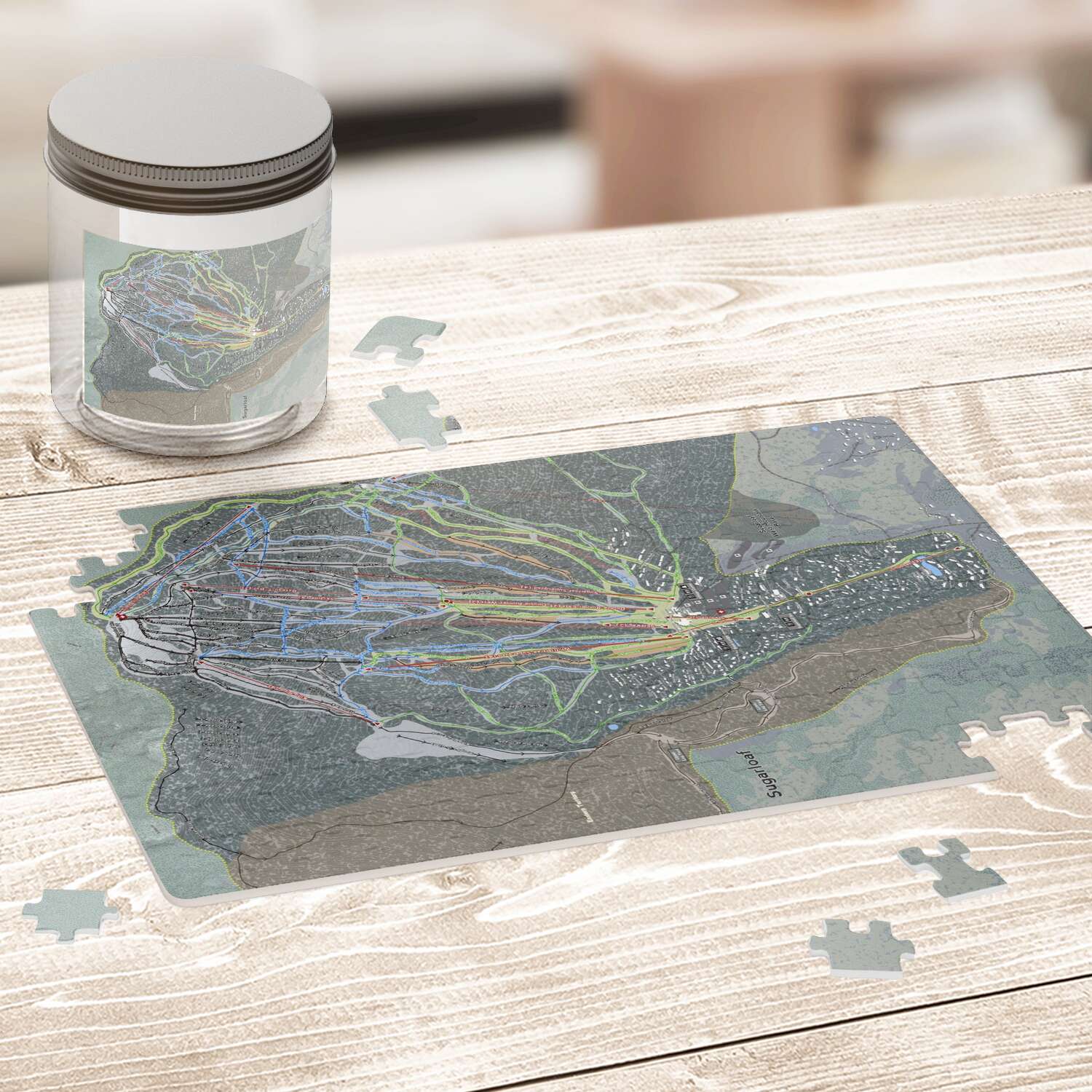 Sugarloaf, Maine Ski Trail Map Puzzle - Powderaddicts