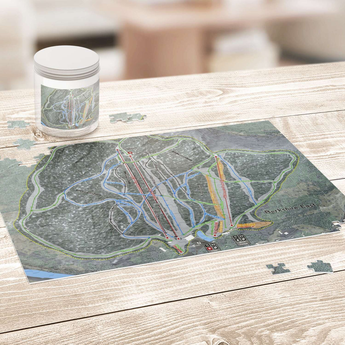 Berkshire East Massachusetts Ski Trail Map Puzzle - Powderaddicts