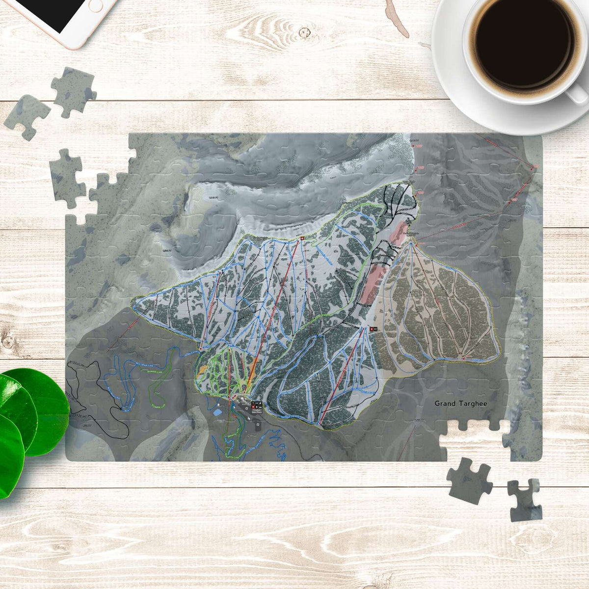 Grand Targhee Wyoming Ski Trail Map Puzzle - Powderaddicts