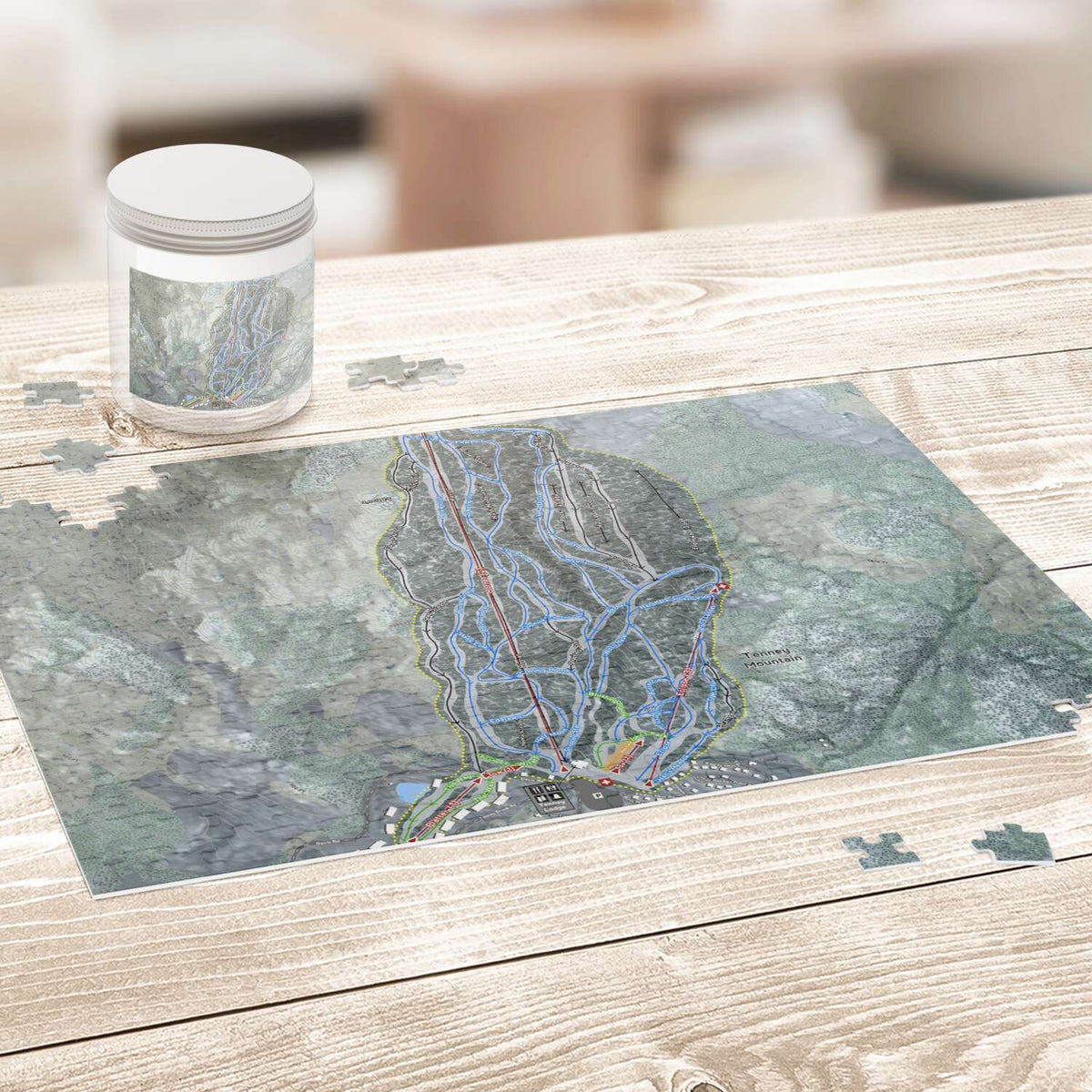 Tenney Mountain New Hampshire Ski Trail Map Puzzles - Powderaddicts