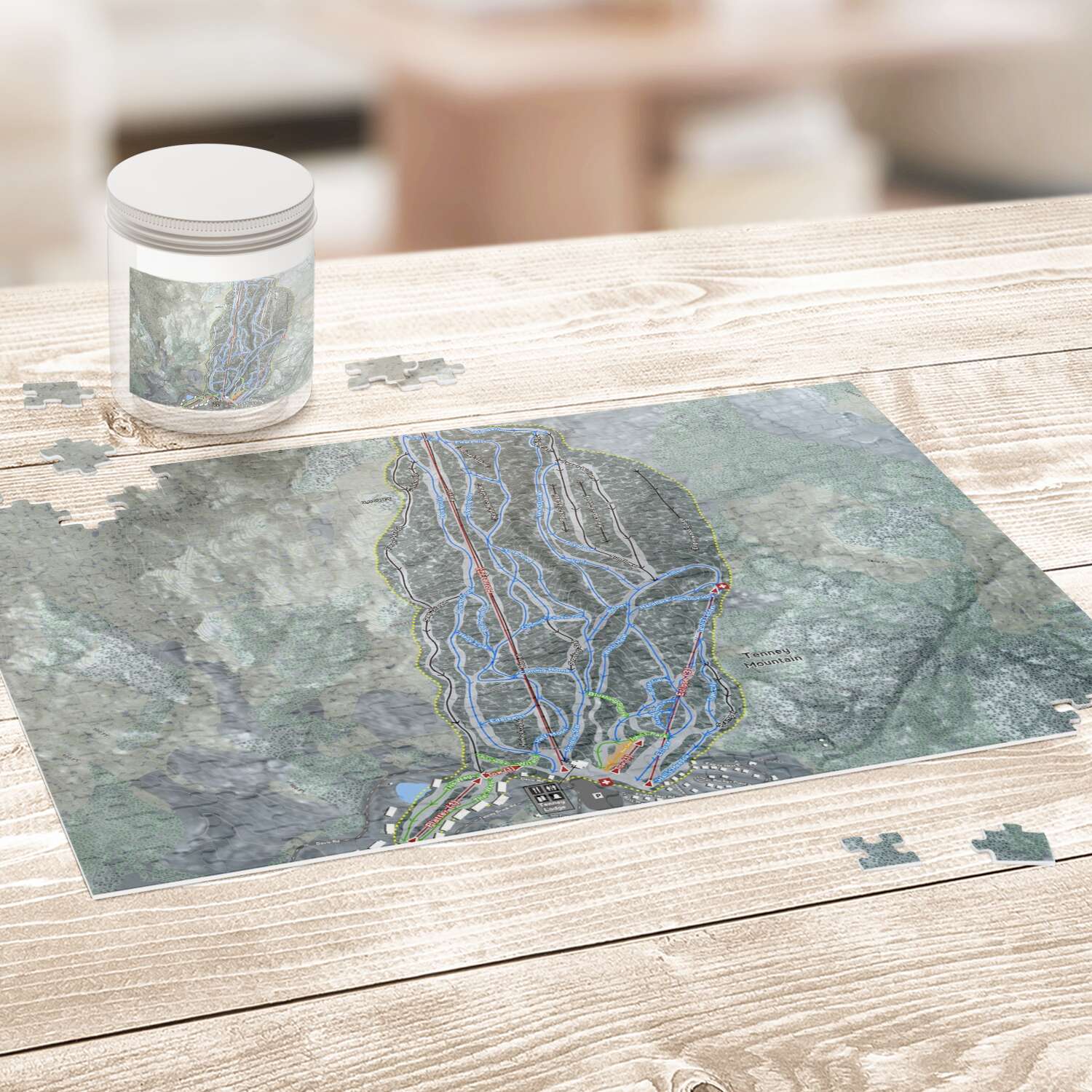 Tenney Mountain New Hampshire Ski Trail Map Puzzles - Powderaddicts