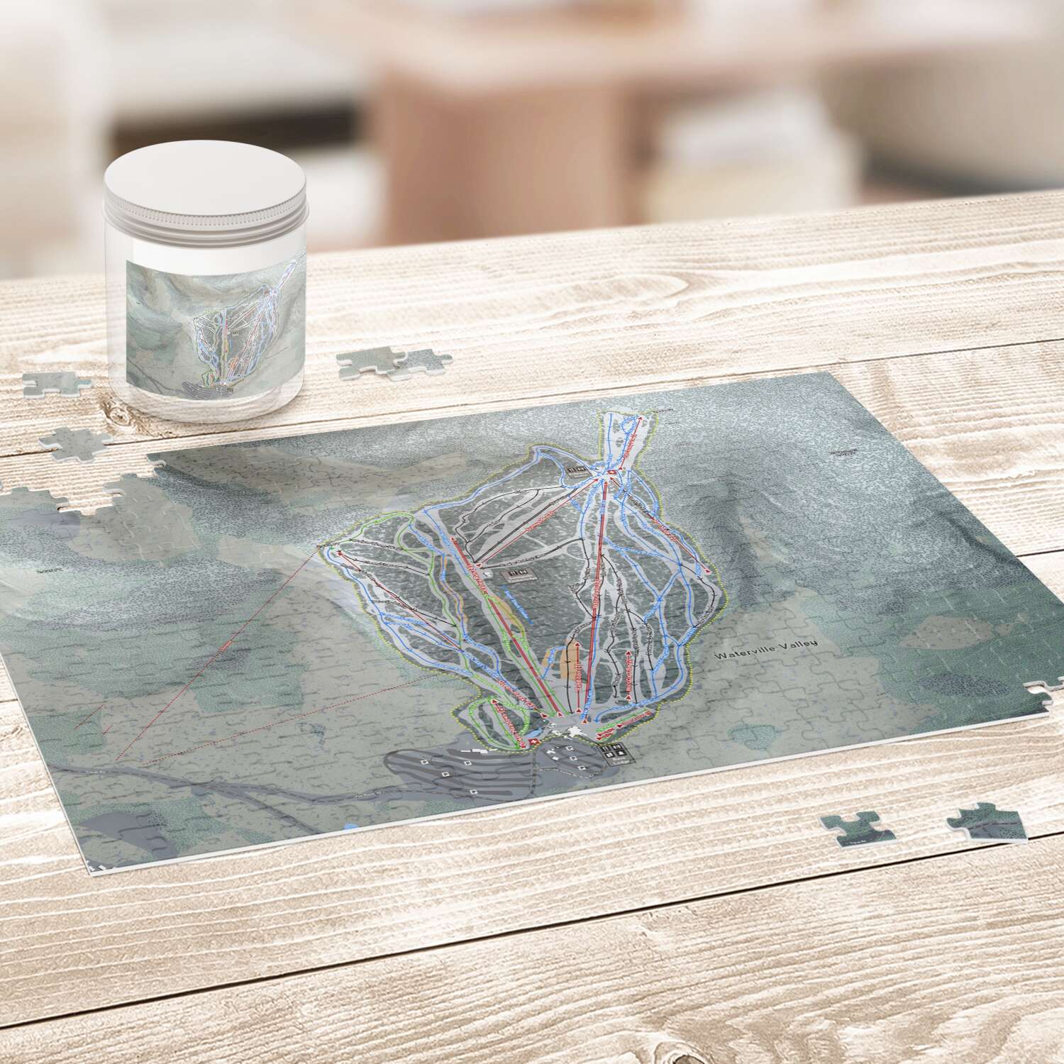 Waterville Valley, New Hampshire Ski Trail Map Puzzle - Powderaddicts