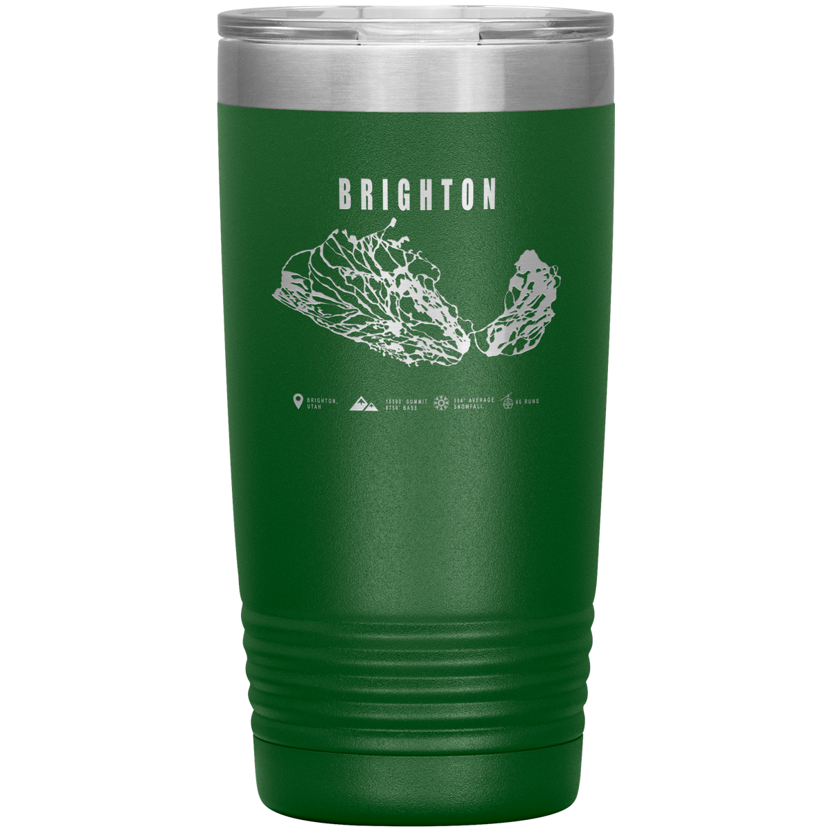 Brighton,Utah Ski Trail Map 20oz Tumbler - Powderaddicts