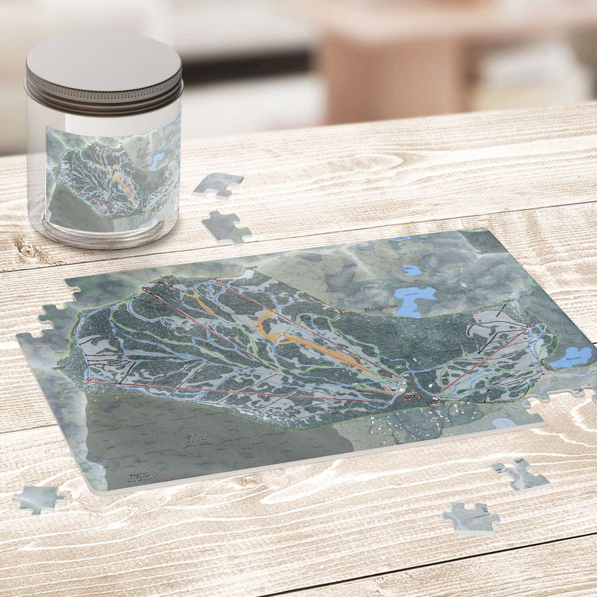 Brighton, Utah Ski Trail Map puzzle - Powderaddicts