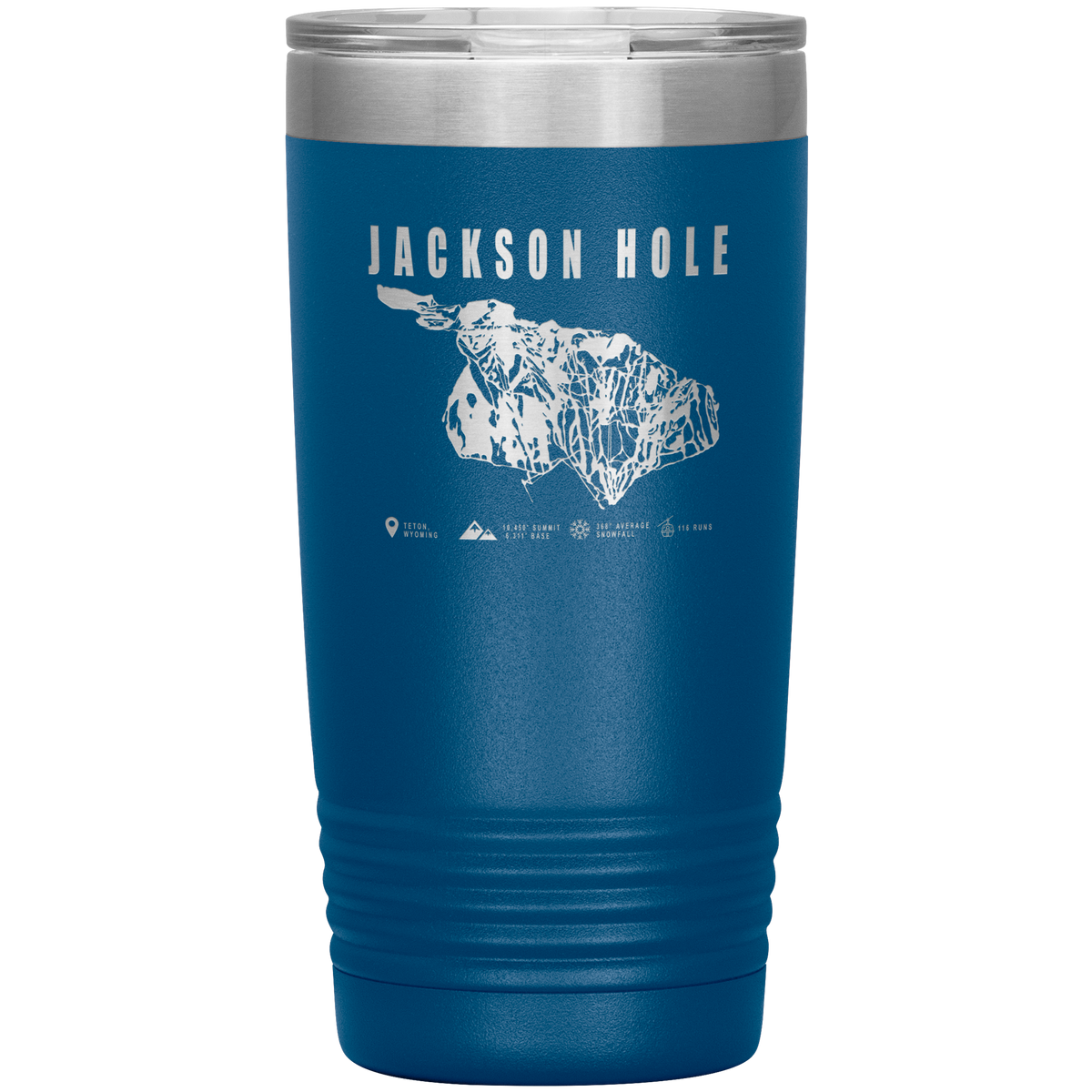 Jackson Hole Wyoming Ski Trail Map 20oz Tumbler - Powderaddicts