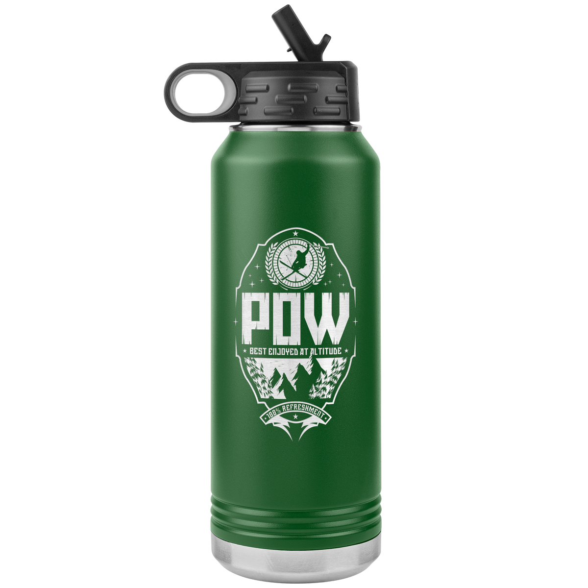 Pow Best Enjoyed At Altitude 32oz Water Bottle Tumbler - Powderaddicts