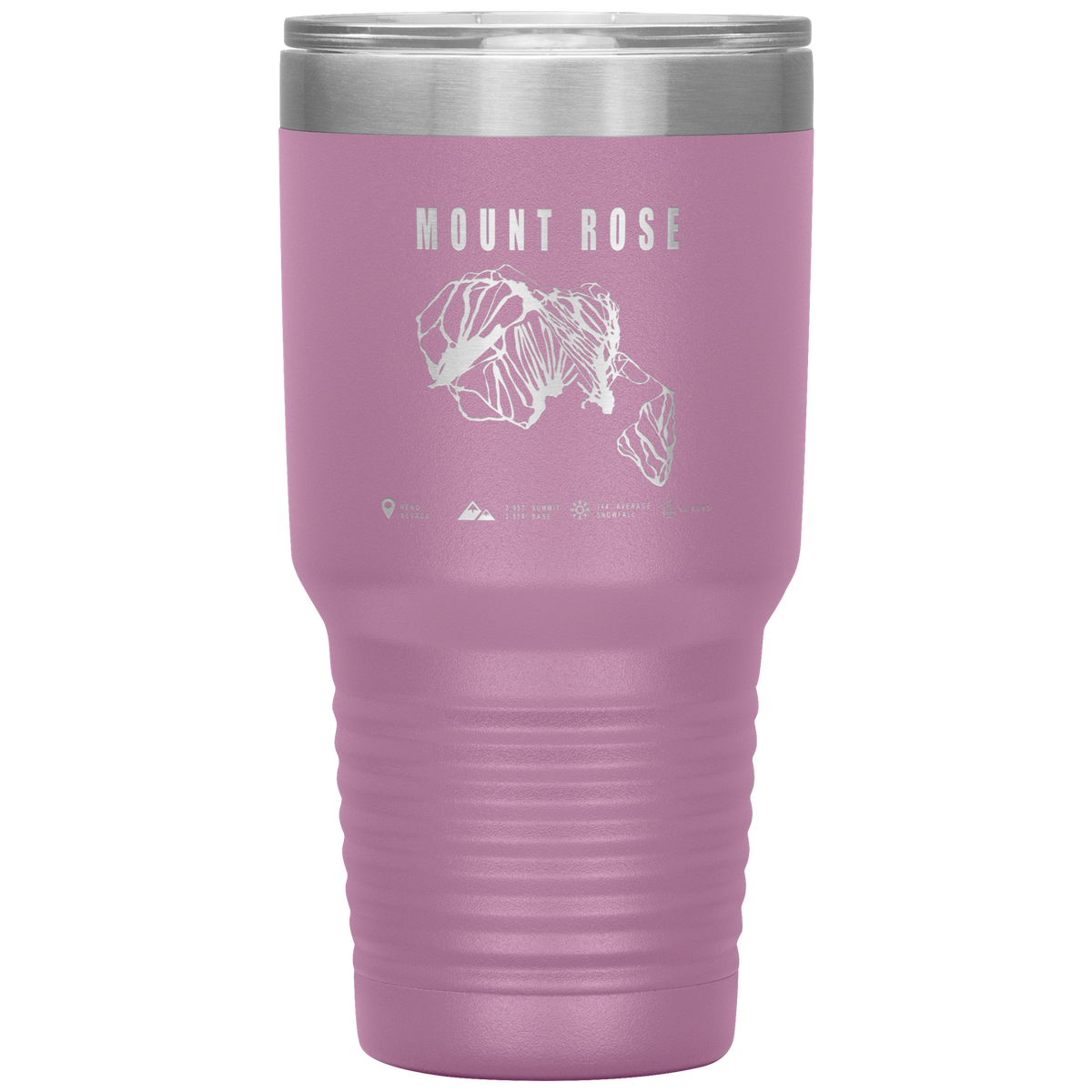 Mount Rose, Nevada Ski Trail Map 30oz Tumbler - Powderaddicts
