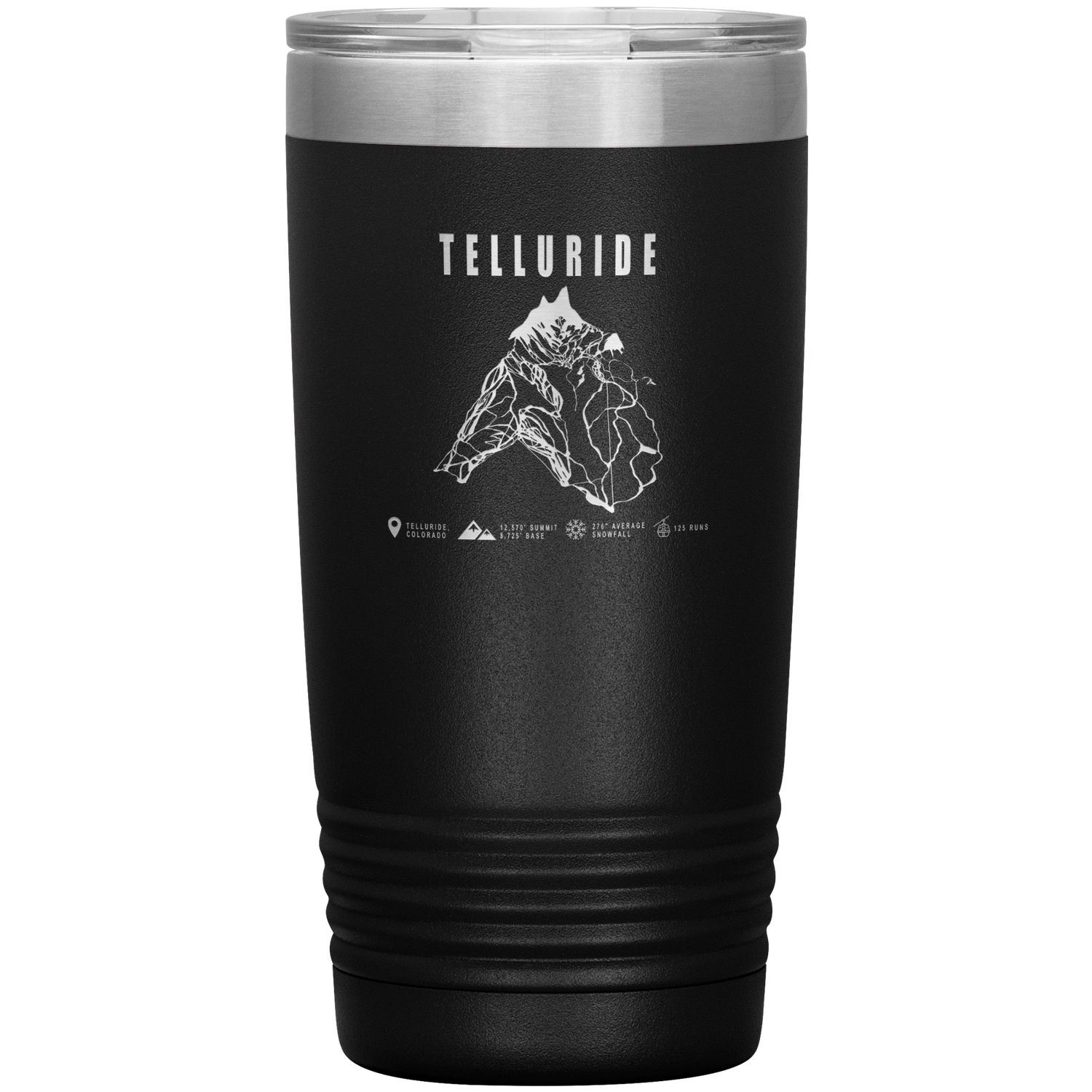 Telluride Colorado Ski Trail Map 20oz Tumbler